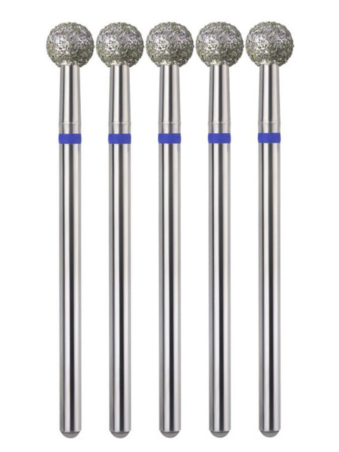 MANITA Фреза алмазная шар для аппаратного маникюра 866.104.001.048.050 ФАШ-5C, синяя насечка, ø 5 мм, 5 шт. 577574 28355 