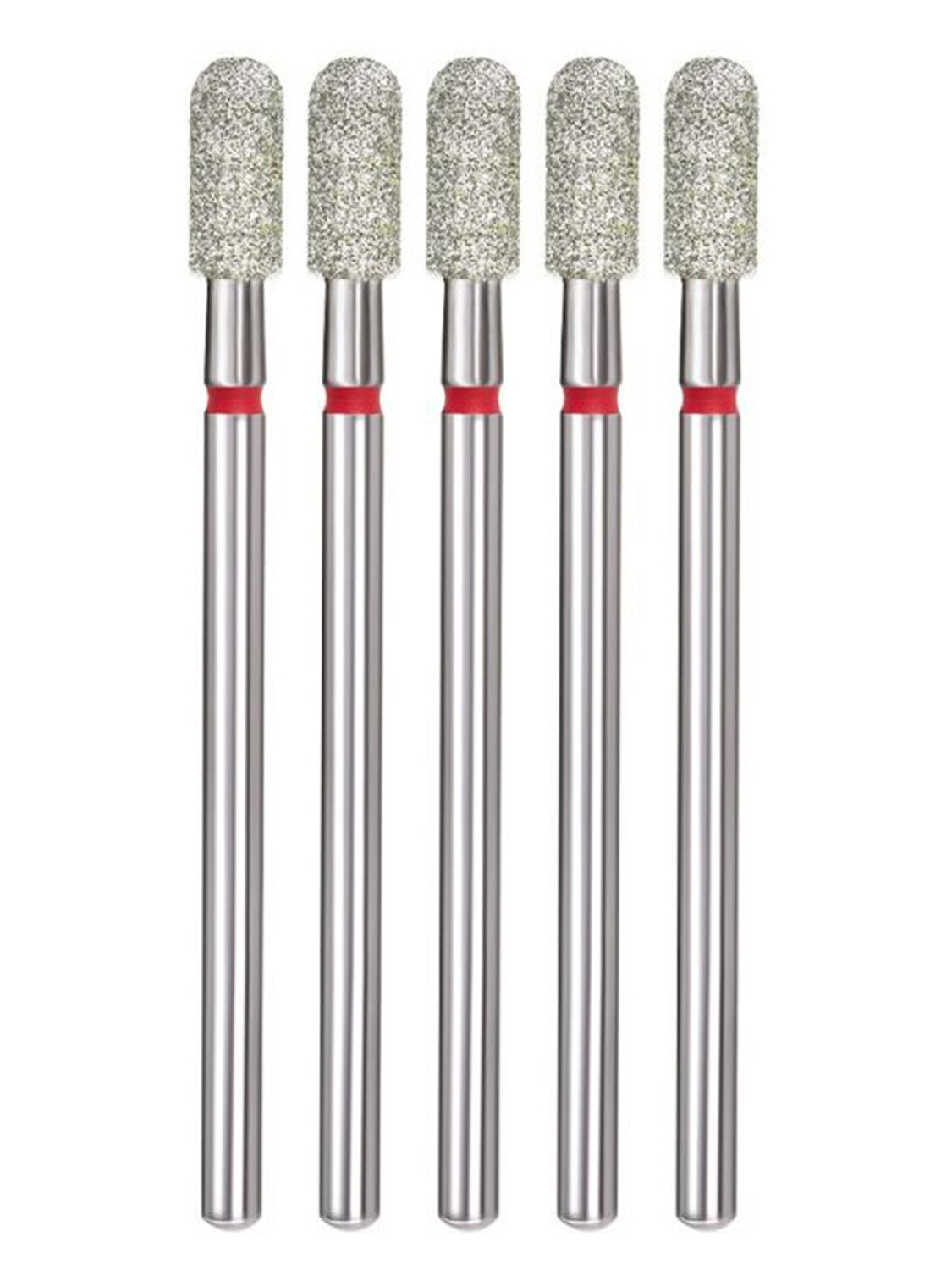 MANITA Фреза алмазная цилиндр закругленный для аппаратного маникюра 856.104.141.080.035 ФАЦС-3.5-8М, красная насечка, ø 3,5 мм, 5 шт. 577576 28336 