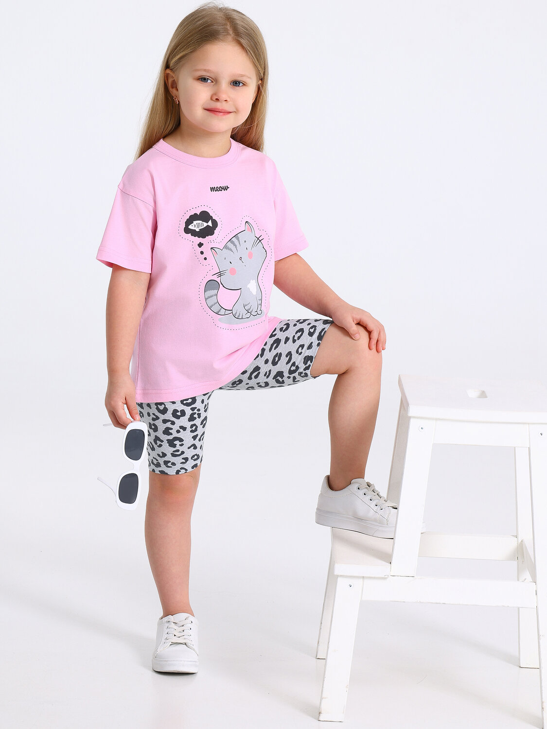 Апрель Комплект 577622 2ДФВ5766804н светло-розовый+темно-серый леопард на сером