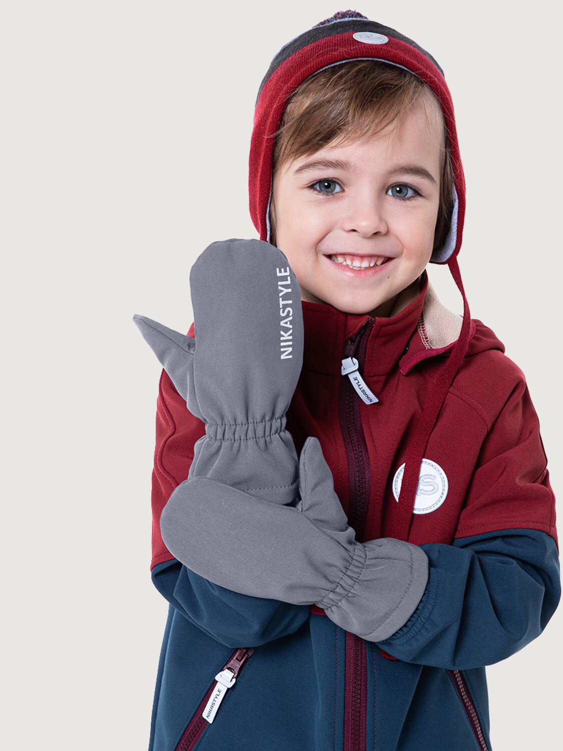 NIKASTYLE Варежки 578055 14л16726 серый