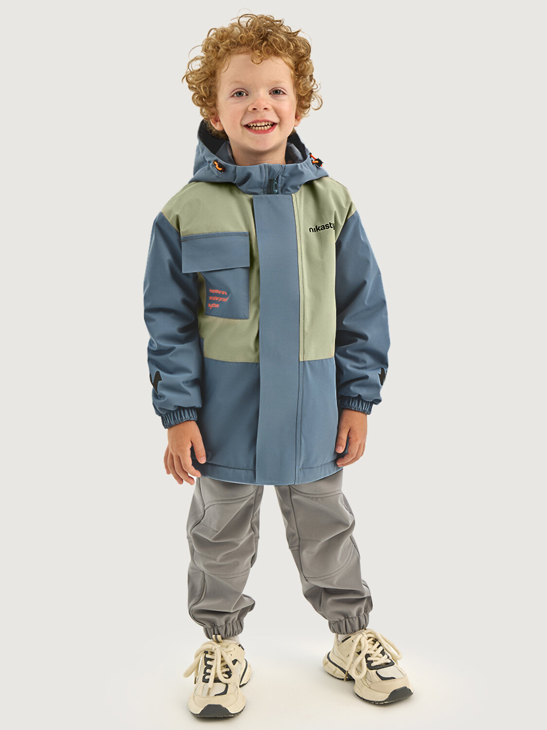 NIKASTYLE Куртка 578095 4м5126 деним/фисташка