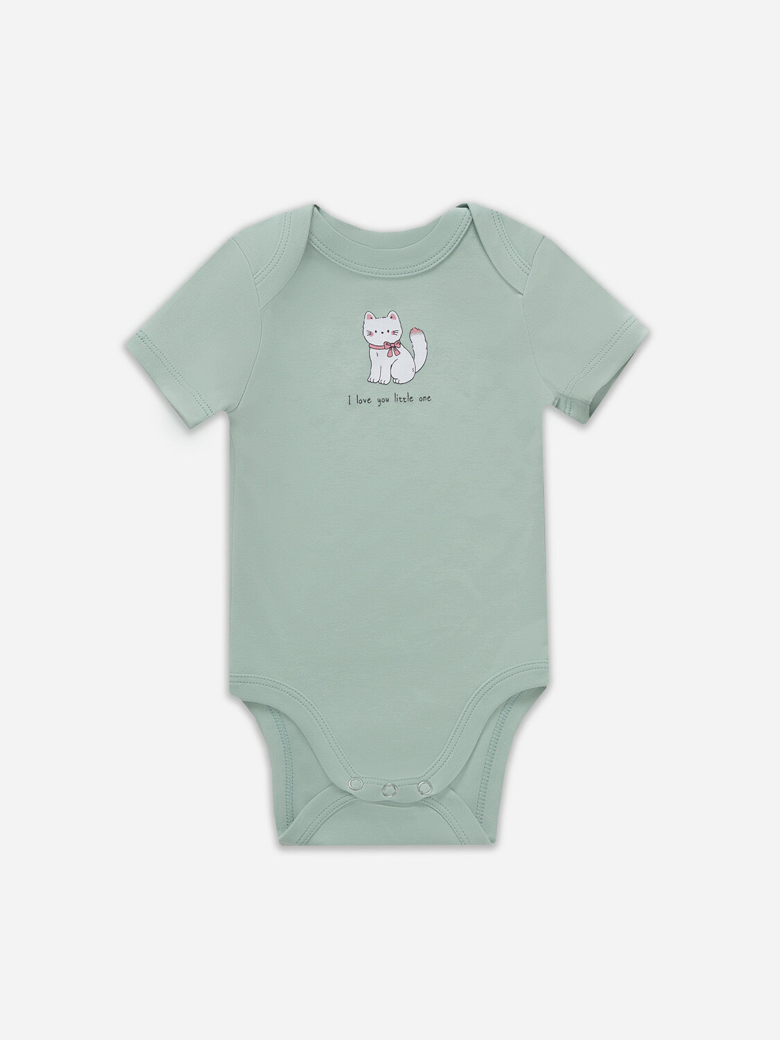 MARK FORMELLE Боди детское 578139 13015-3 котики с цветами на молочном +мята +цветочки на розовом