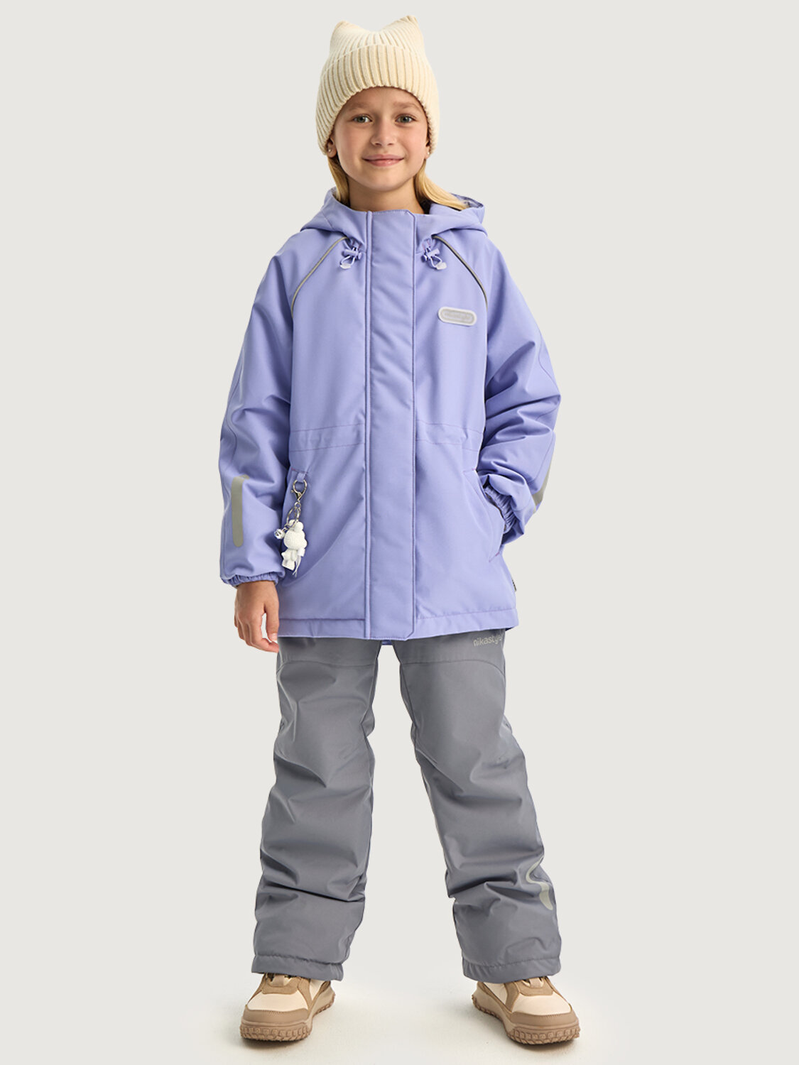 NIKASTYLE Костюм 578173 7м2026 лаванда/светло-серый