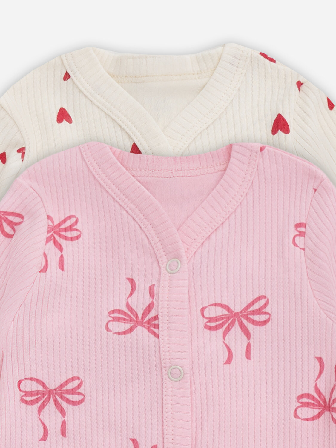 MARK FORMELLE Комбинезон 578197 14012-2 сердечки на молочном +бантики на розовой сказке