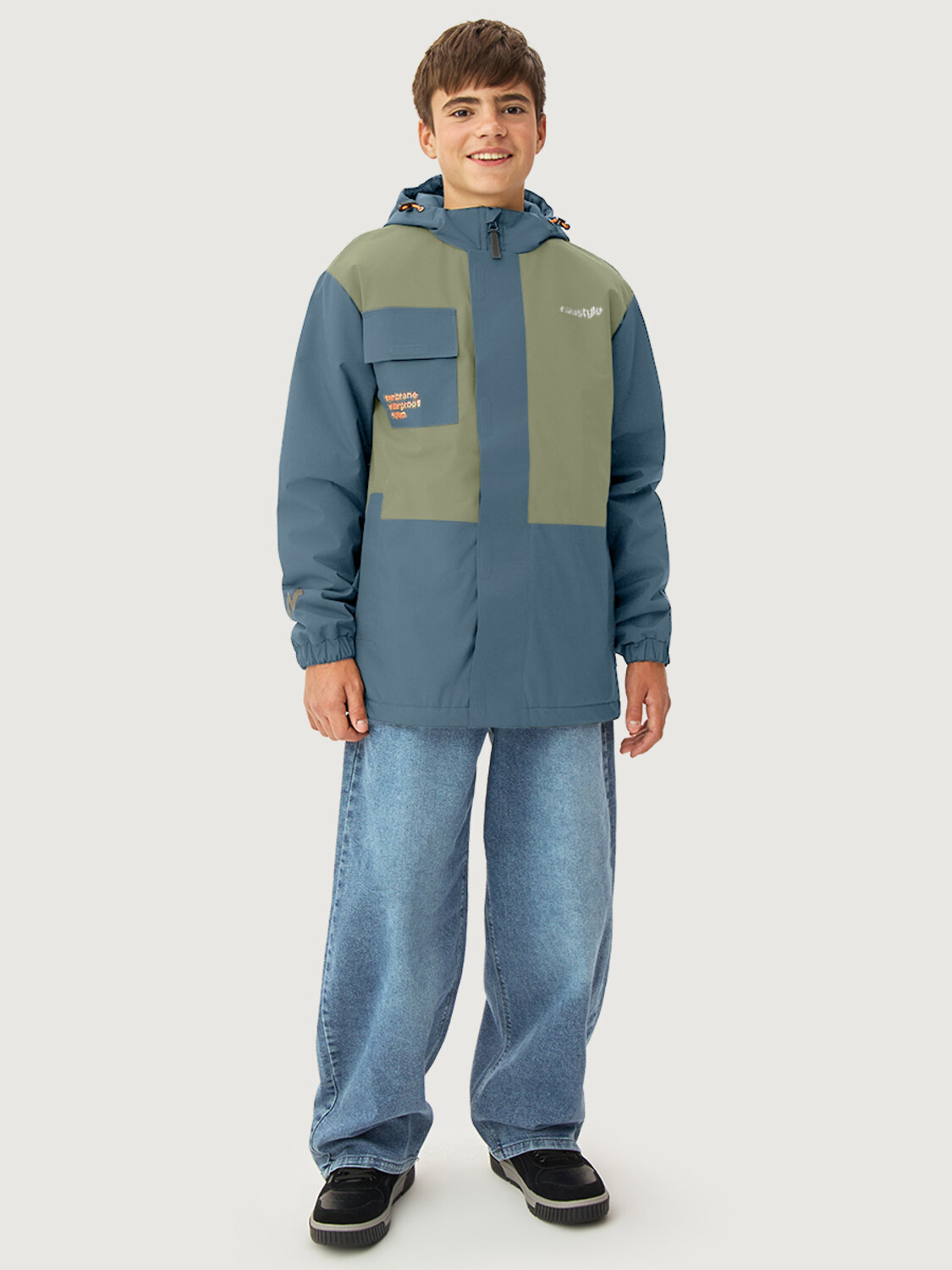 NIKASTYLE Куртка 578310 4м5526 деним/фисташка