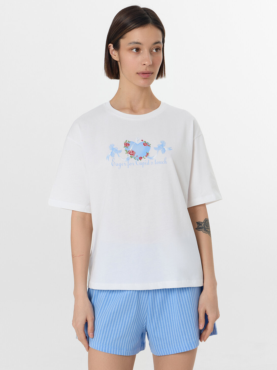 MARK FORMELLE Комплект 578426 592591 белый +сине -голубая полоска