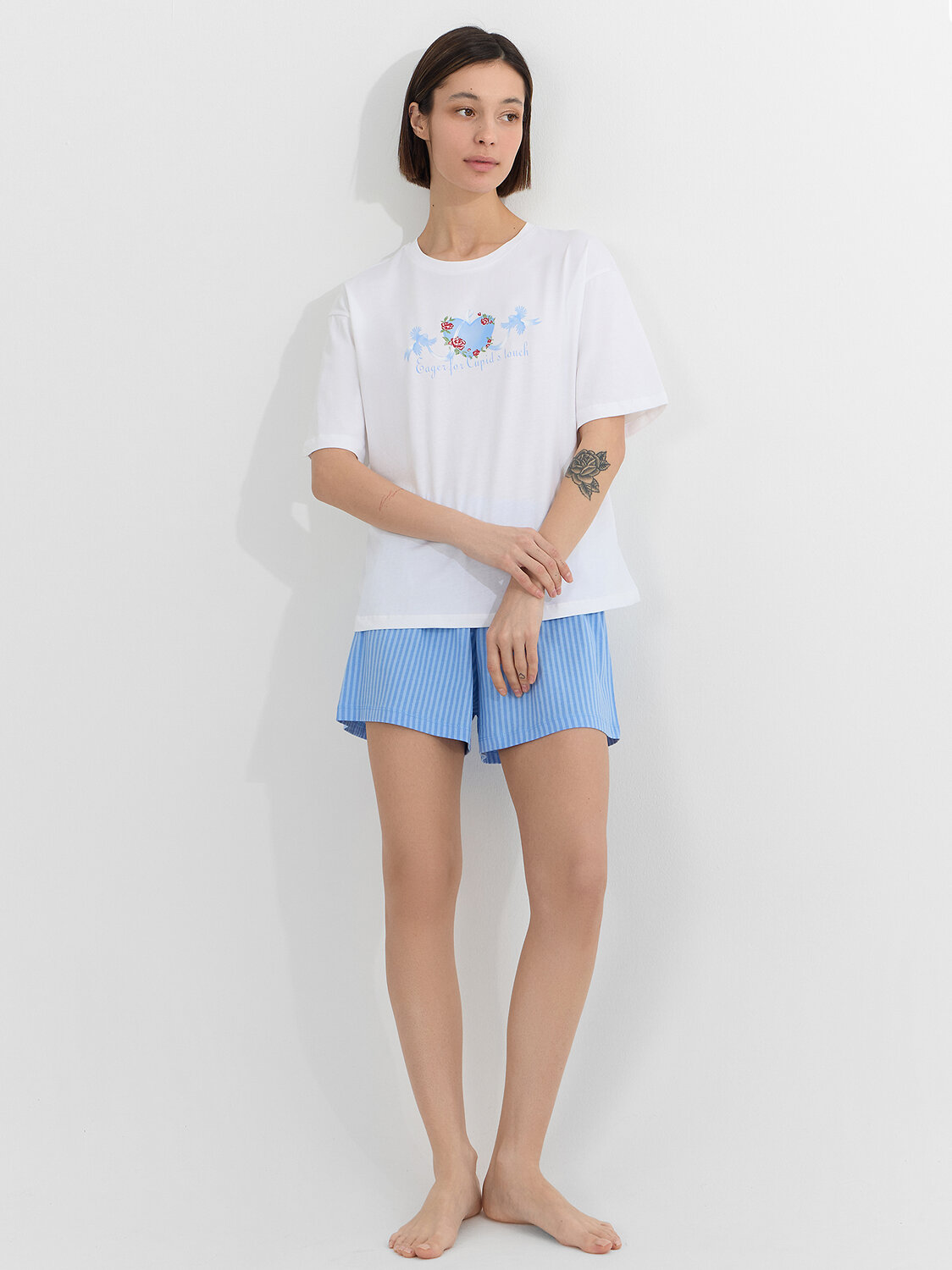 MARK FORMELLE Комплект 578426 592591 белый +сине -голубая полоска