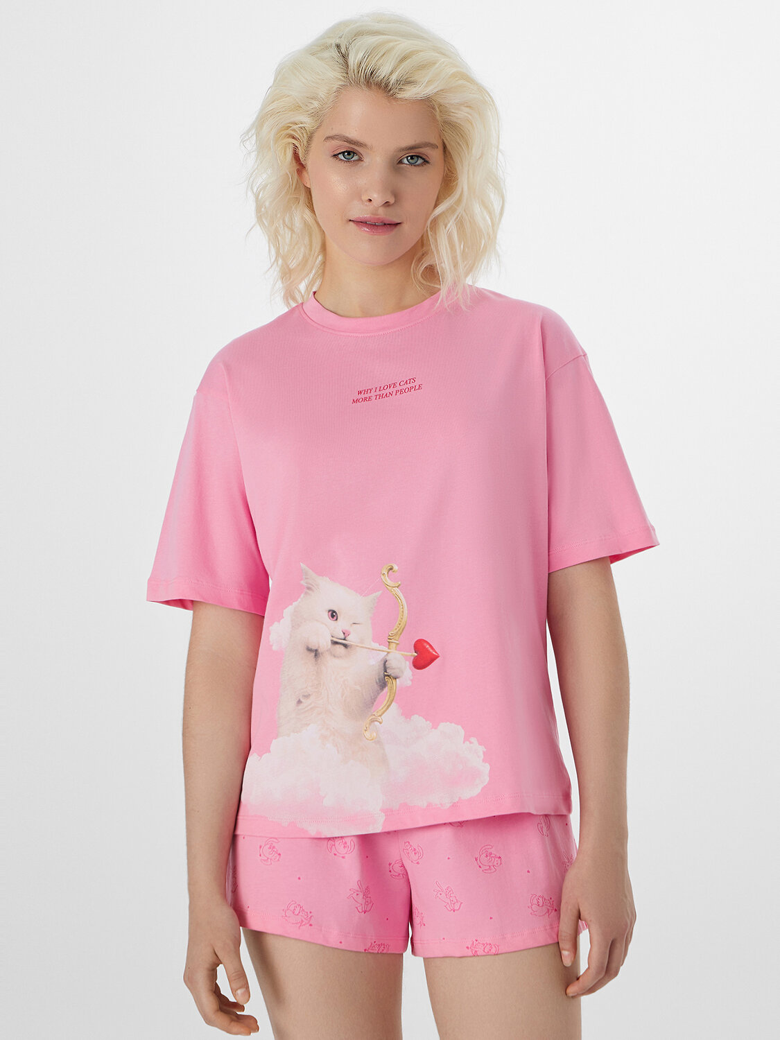 MARK FORMELLE Комплект 578427 592591 розовый +котики на розовом