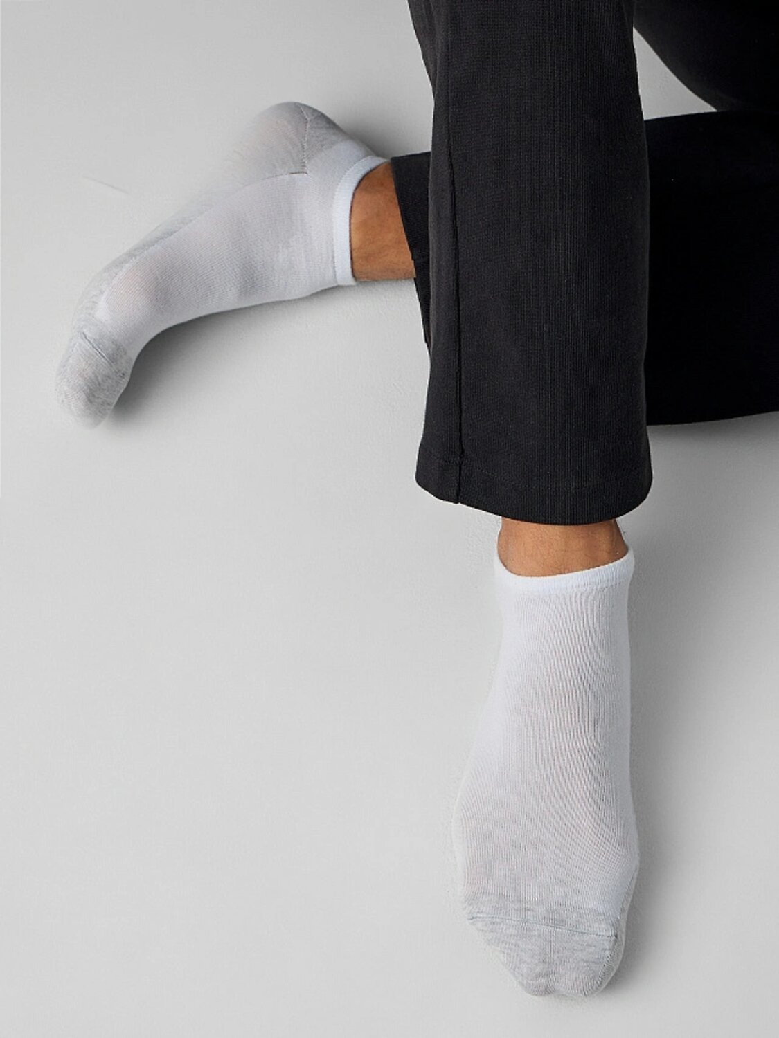 MARK FORMELLE Мужские носки 578457 104K-3091 белый /св.серый меланж