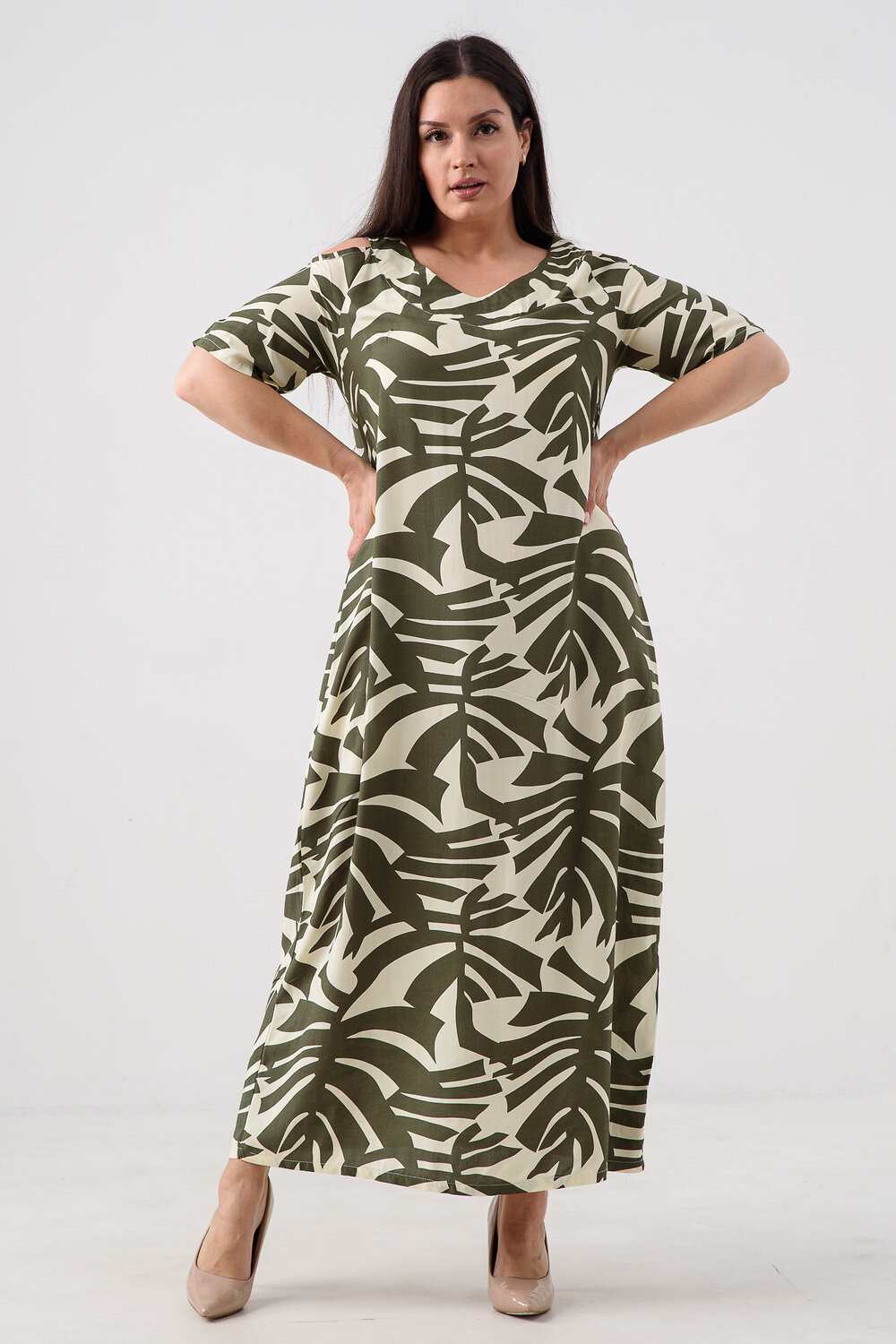 Натали Платье 578526 52682 болотный