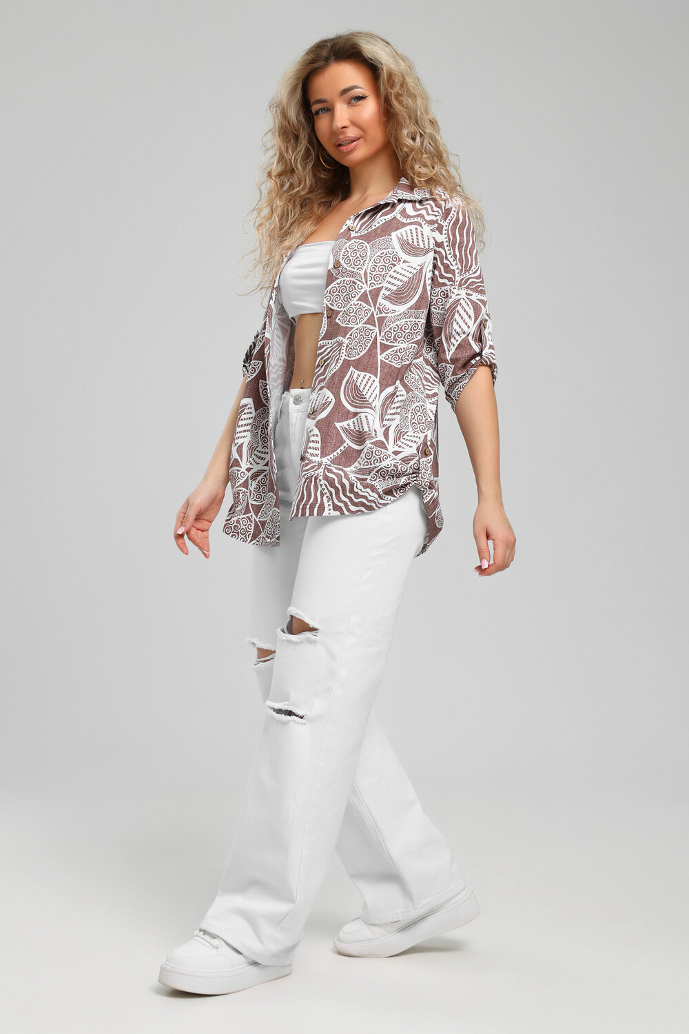 Натали Рубашка 578527 36958 коричневый