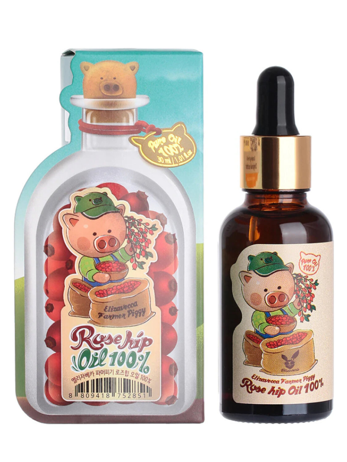 Elizavecca Масло шиповника для лица и тела / Farmer Piggy Rosehip Oil 100%, 30 мл 578549 18351 
