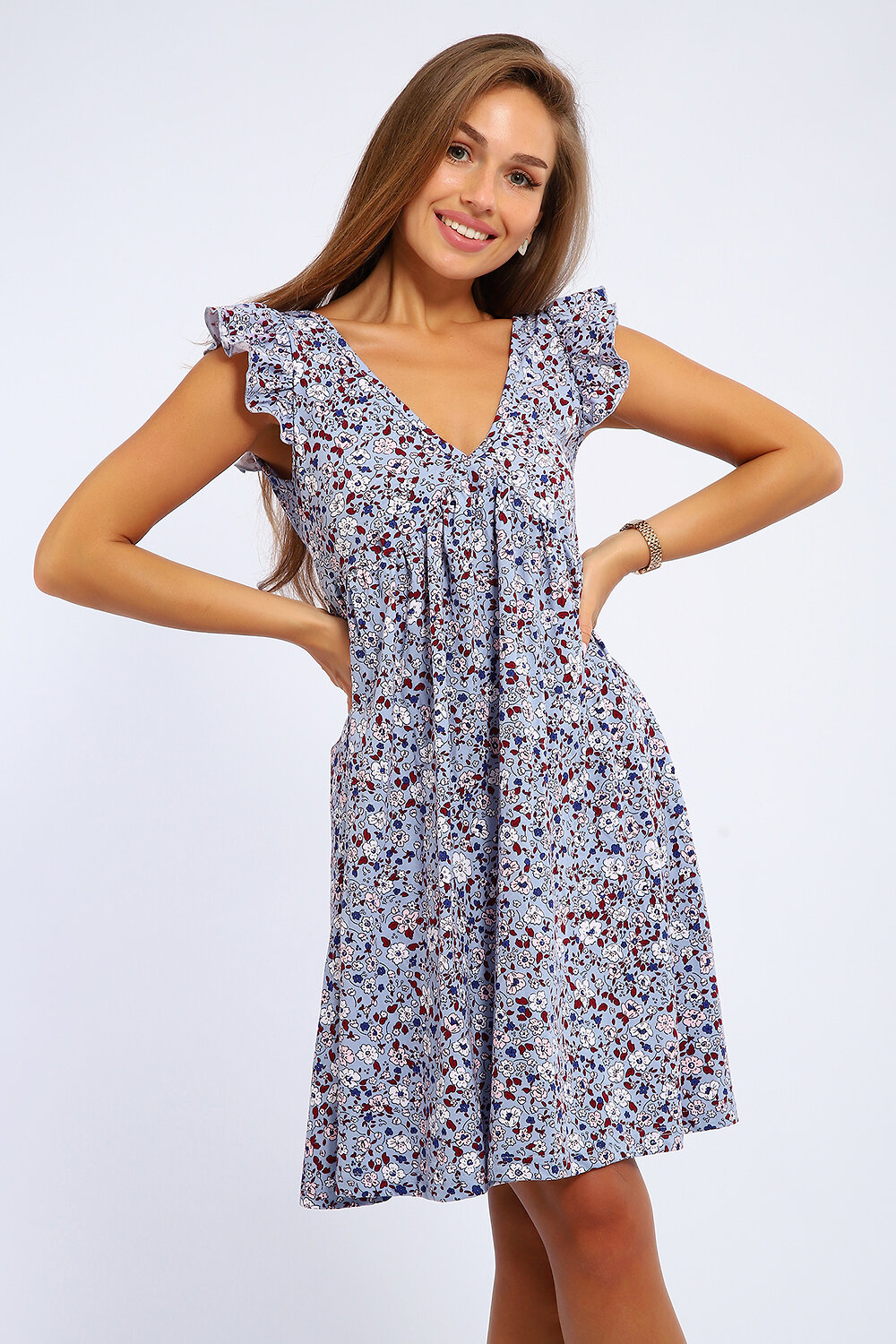 Натали Сарафан 578569 83810 серо-голубой