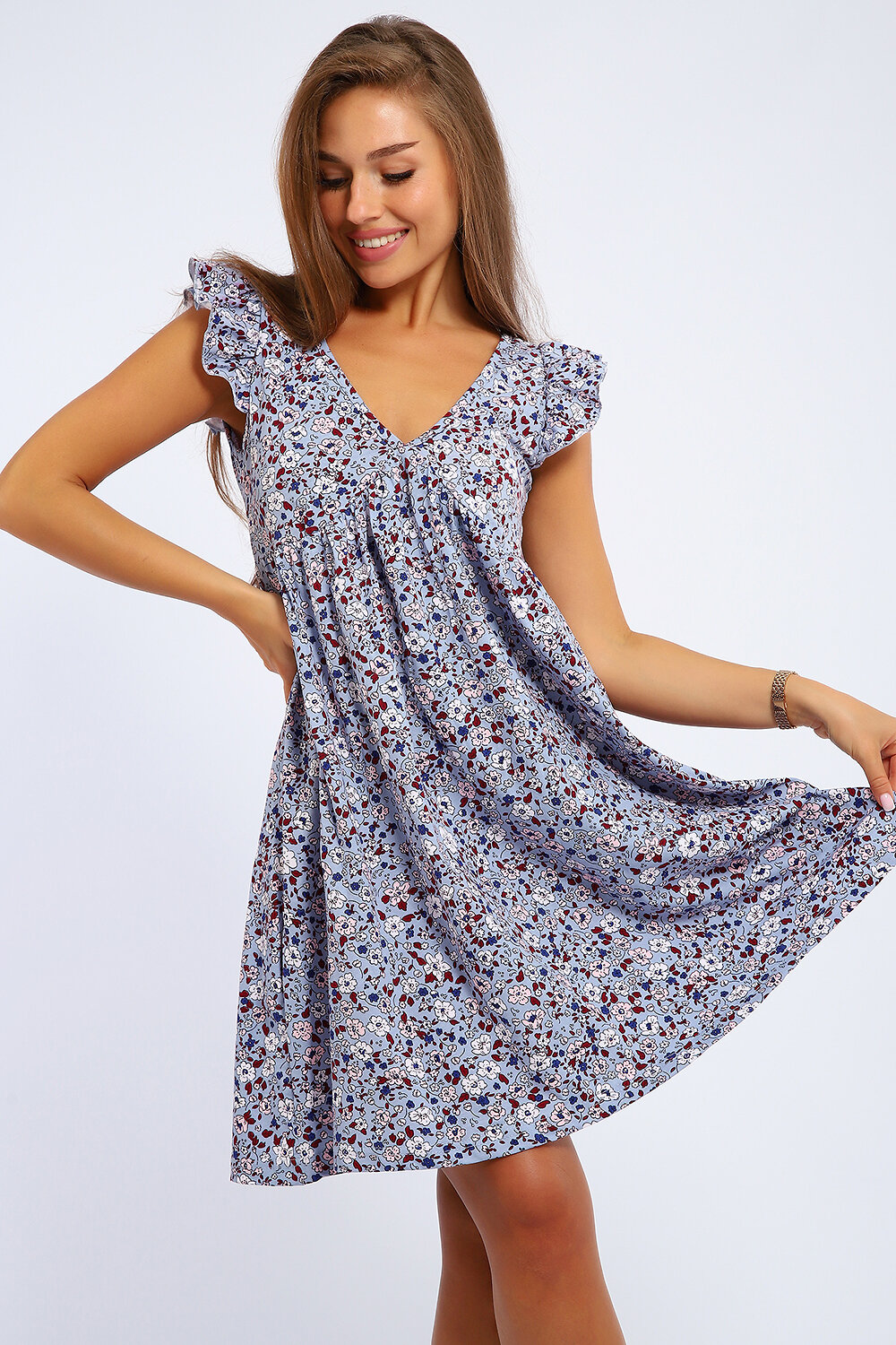 Натали Сарафан 578569 83810 серо-голубой