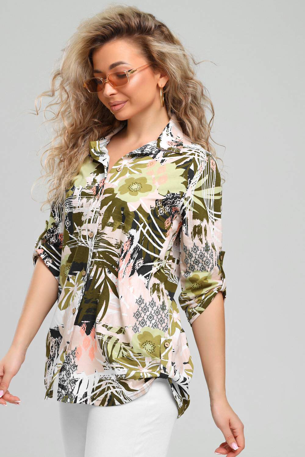 Натали Рубашка 578579 36952 хаки