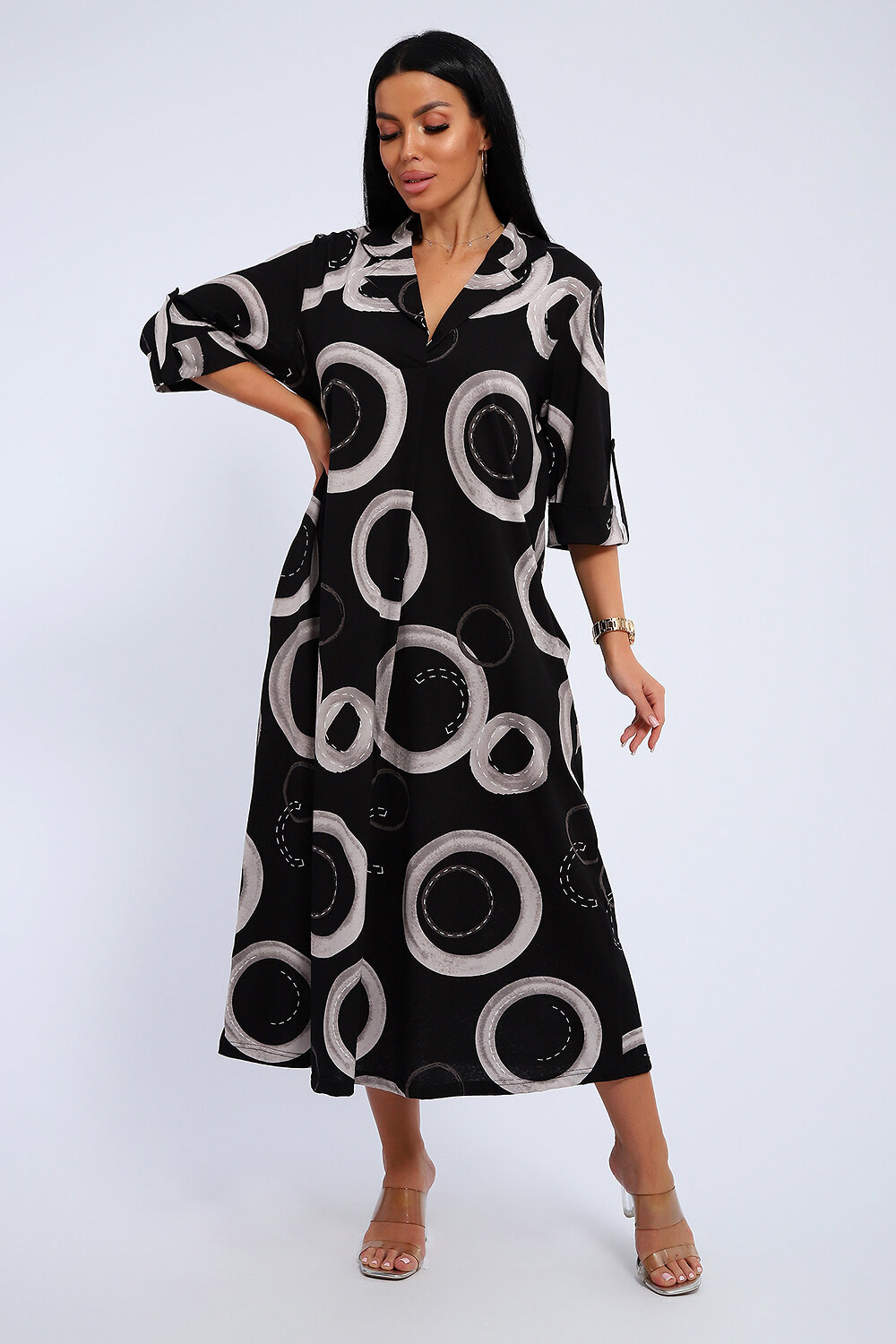 Натали Платье 578589 83802 черно-серый