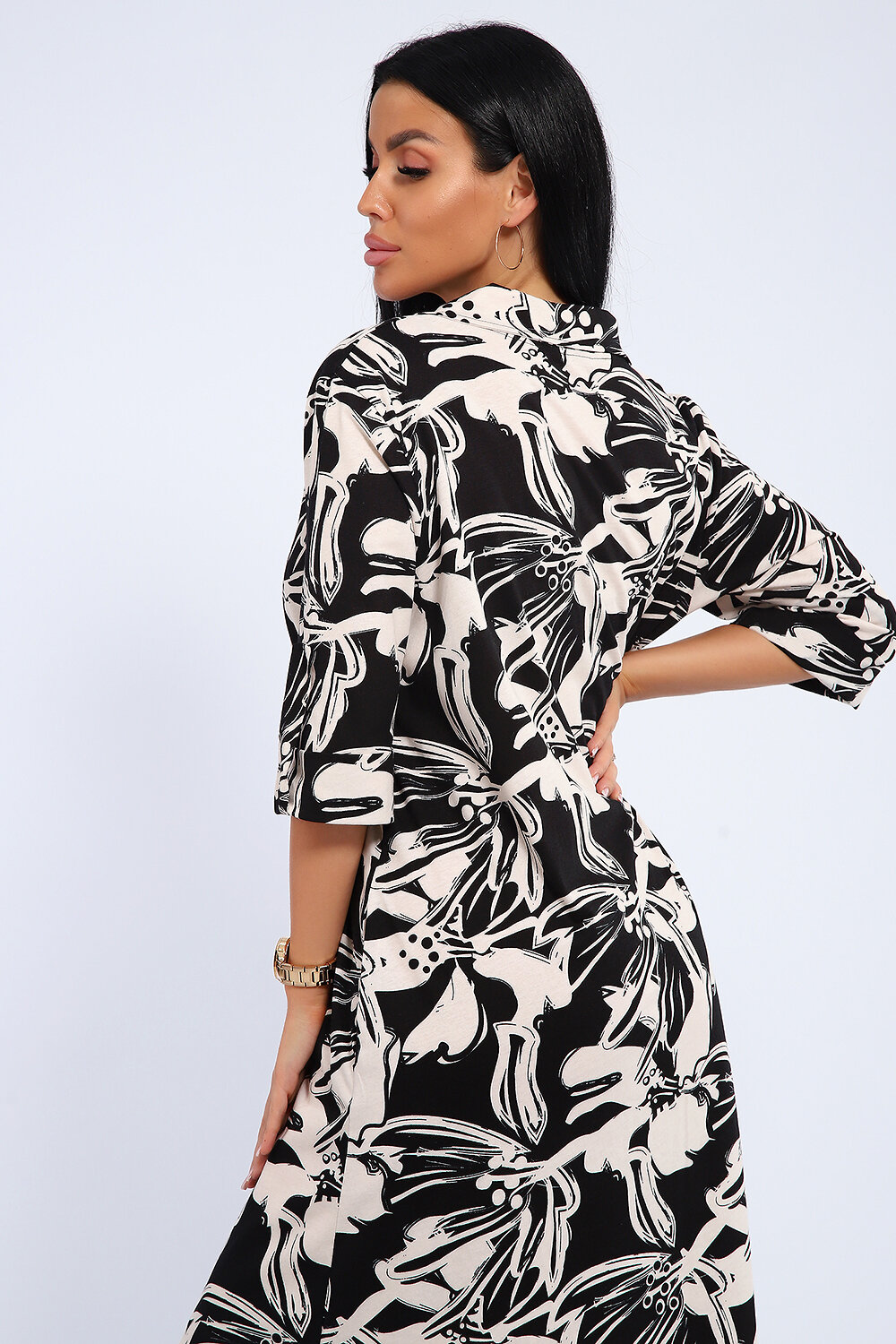 Натали Платье 578590 83802 черно-бежевый