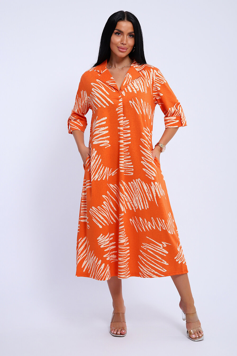 Натали Платье 578593 83801 оранжевый