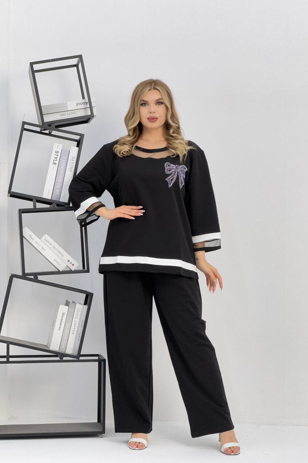 Натали Костюм 578599 52456 черно-белый