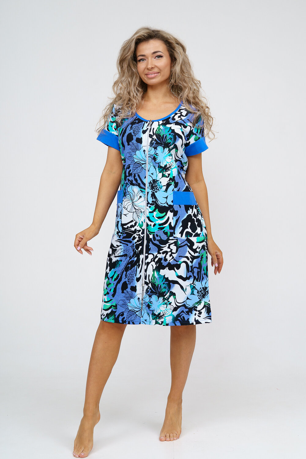 Натали Халат 578616 36947 сине-голубой