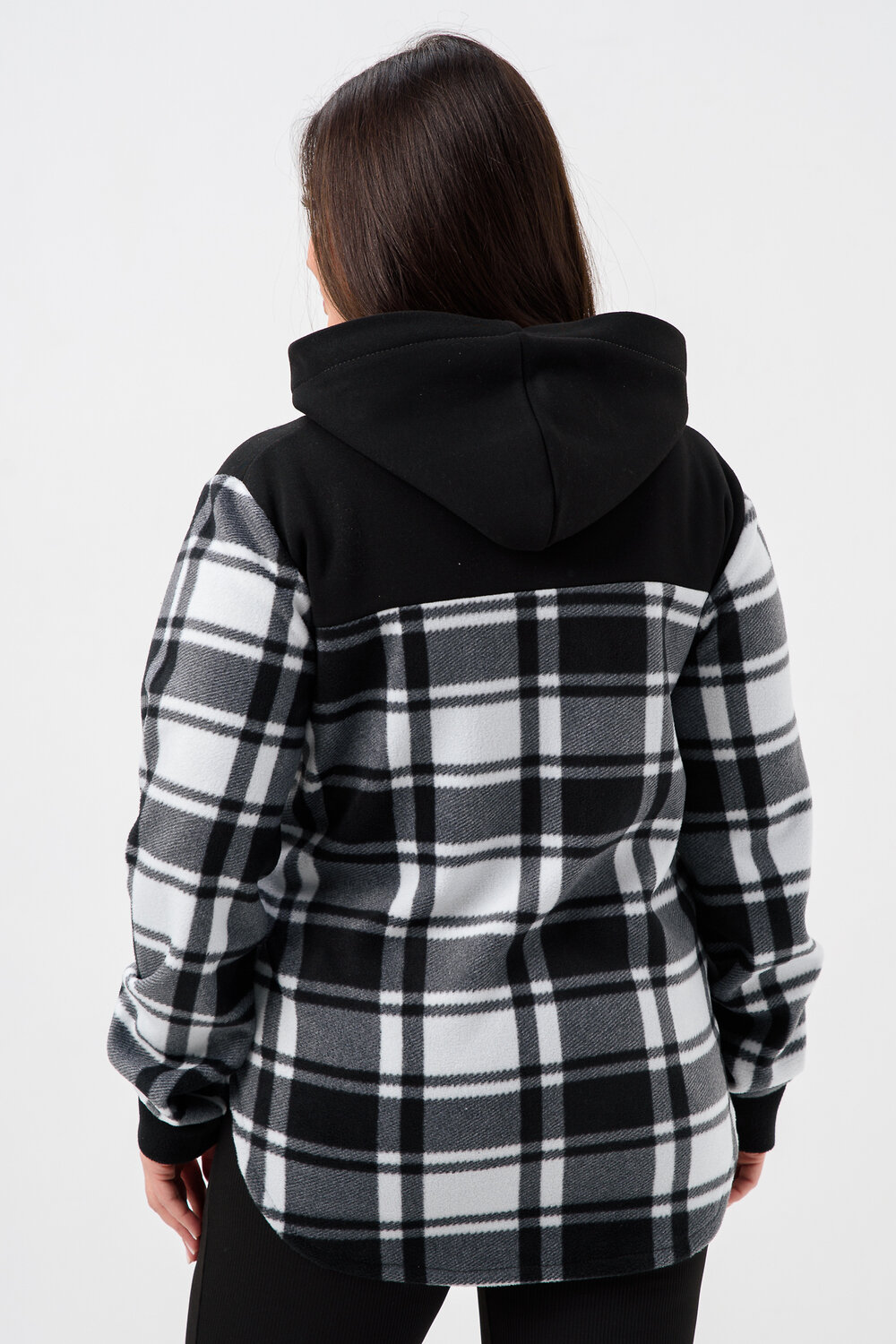 Натали Толстовка 578623 52452 черный/клетка
