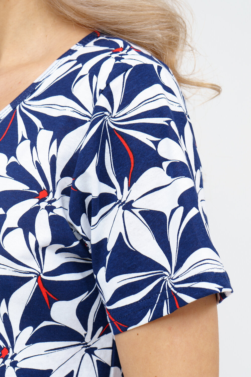 Натали Халат 578653 36930 бело-синий