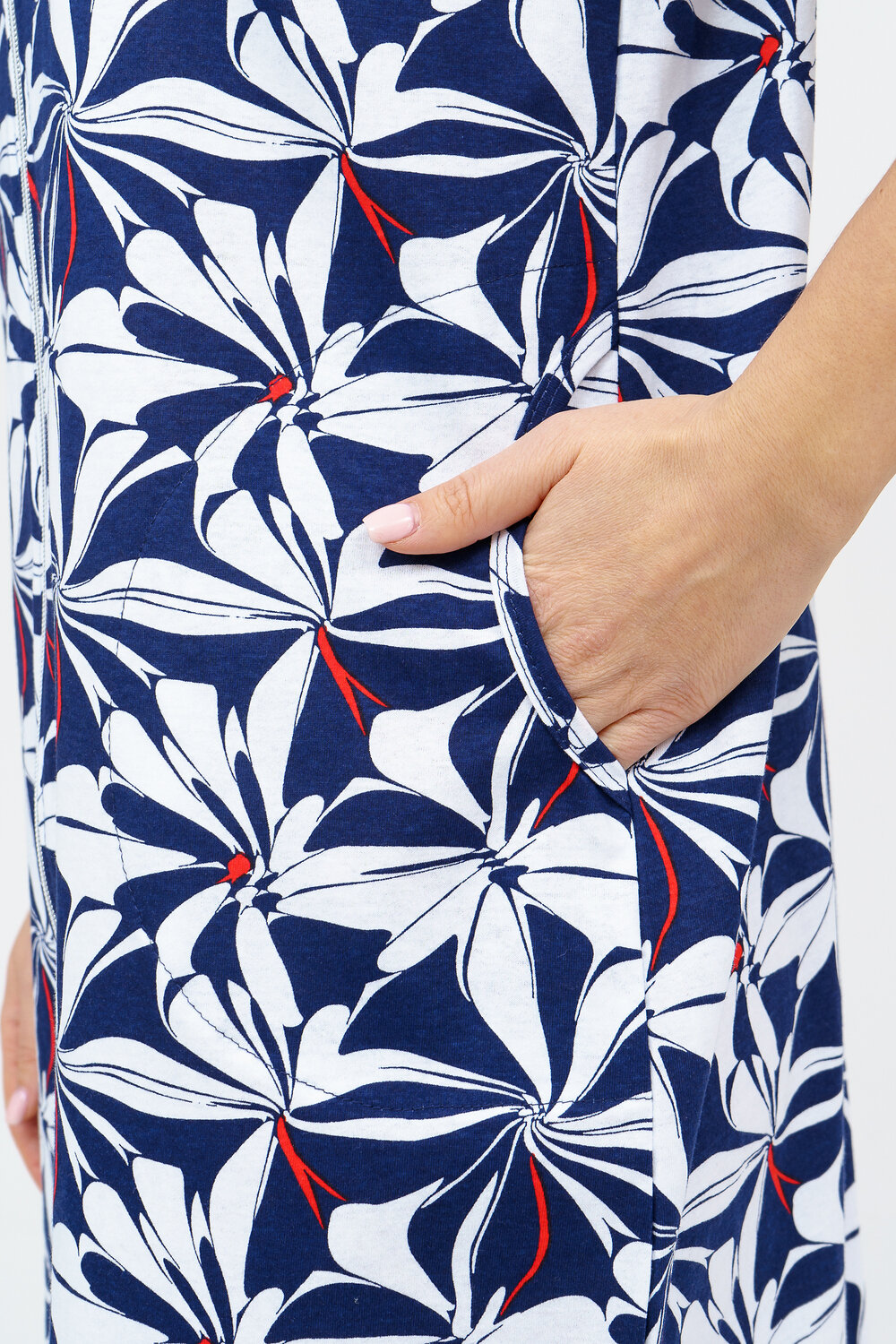 Натали Халат 578653 36930 бело-синий