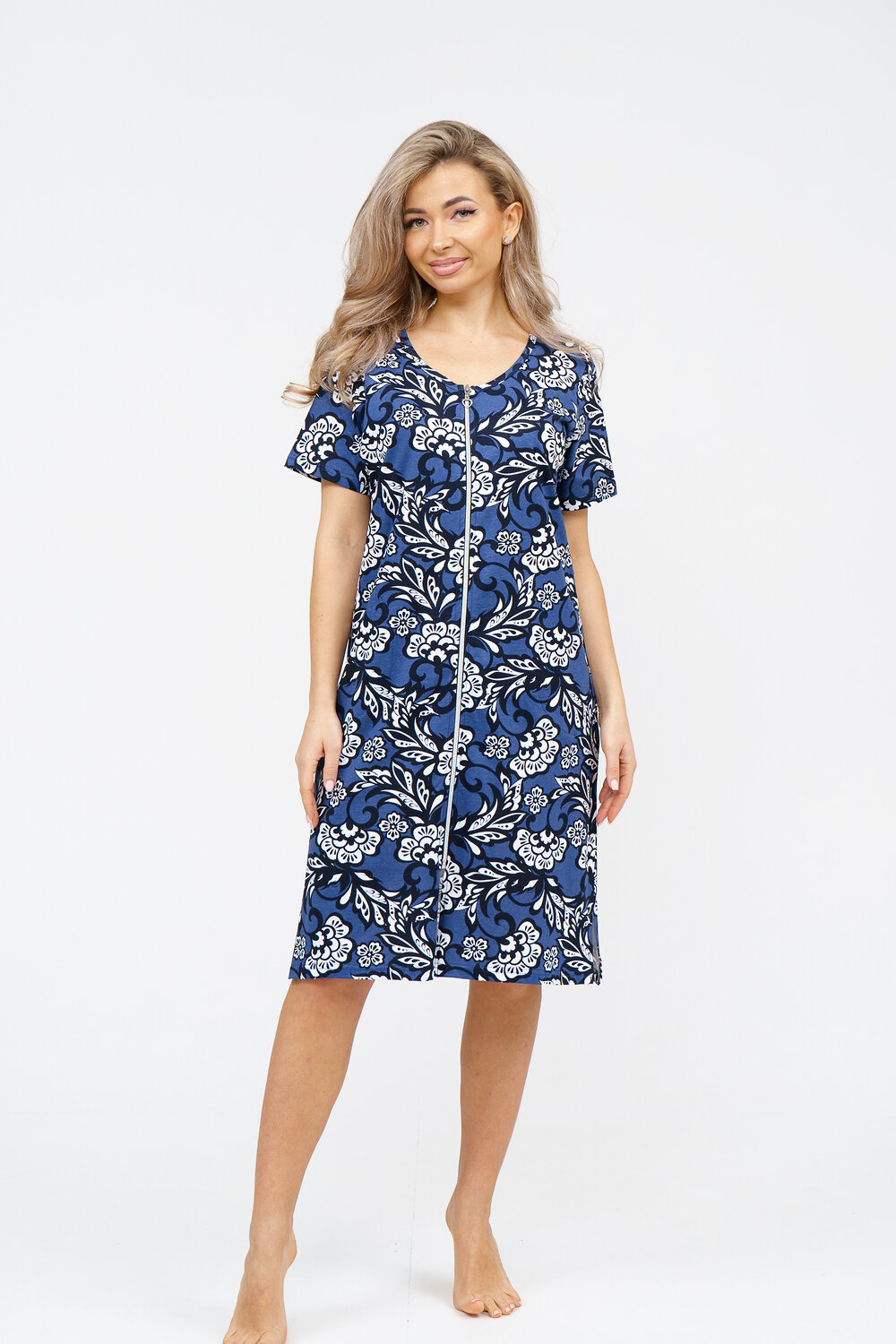 Натали Халат 578654 36929 синий