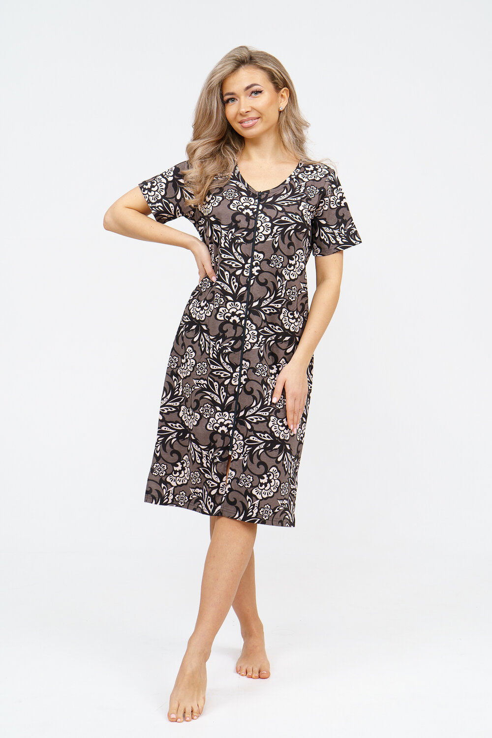 Натали Халат 578655 36929 коричневый