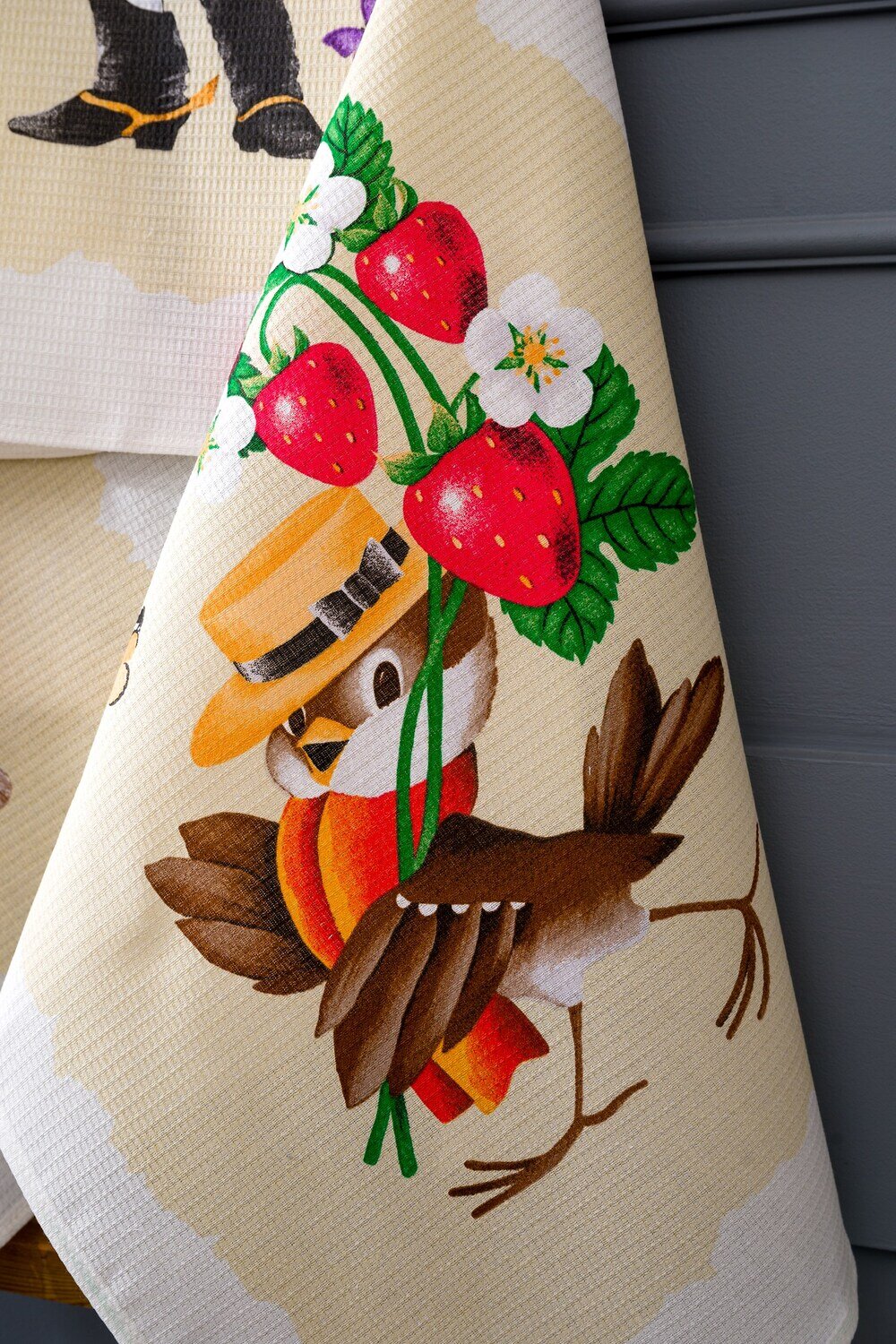 Натали Полотенце 578658 Винтажные открытки набор полотенец бежевый