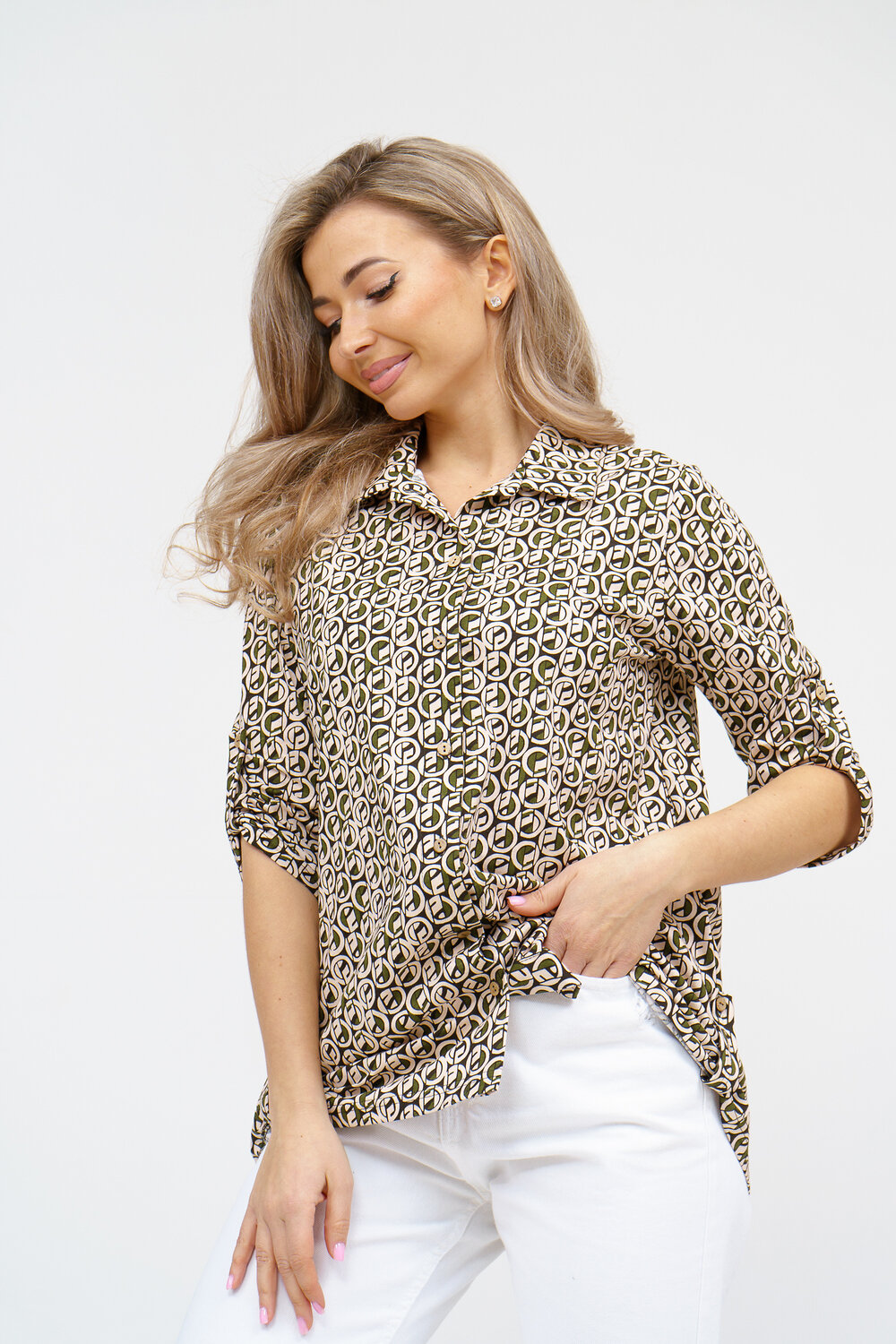 Натали Рубашка 578661 36926 хаки