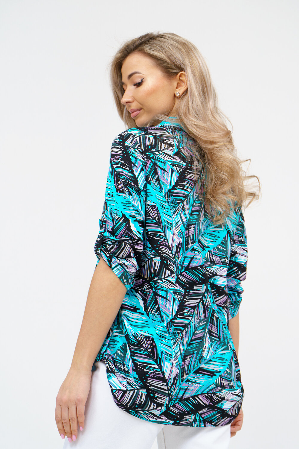 Натали Рубашка 578662 36925 бирюза