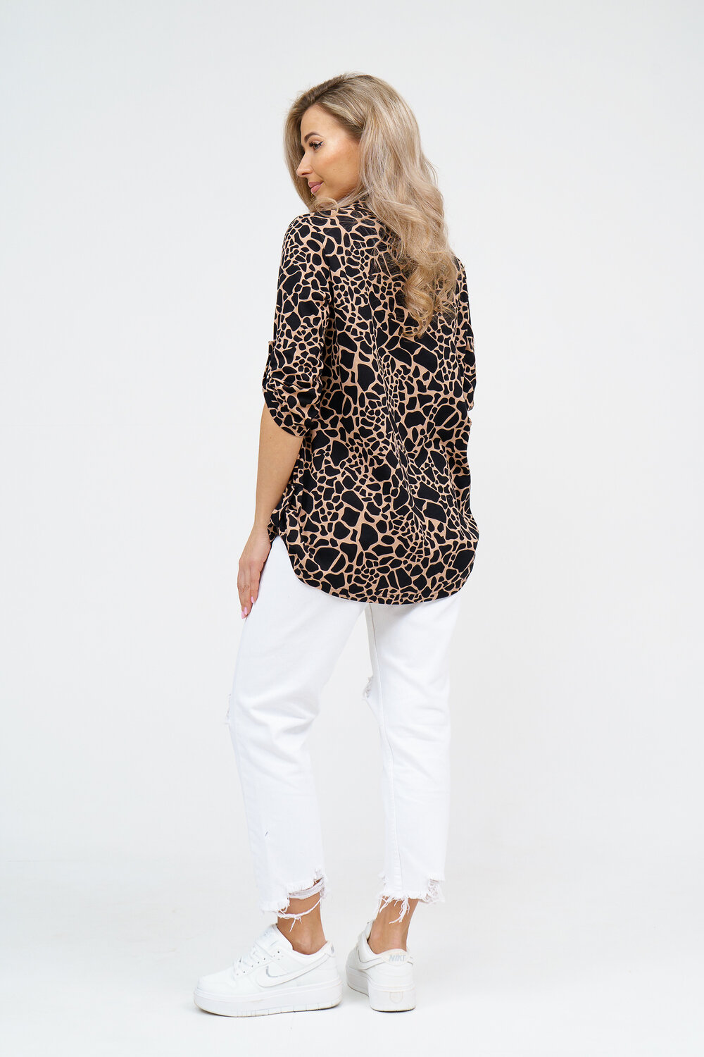 Натали Рубашка 578680 36917 черно-бежевый