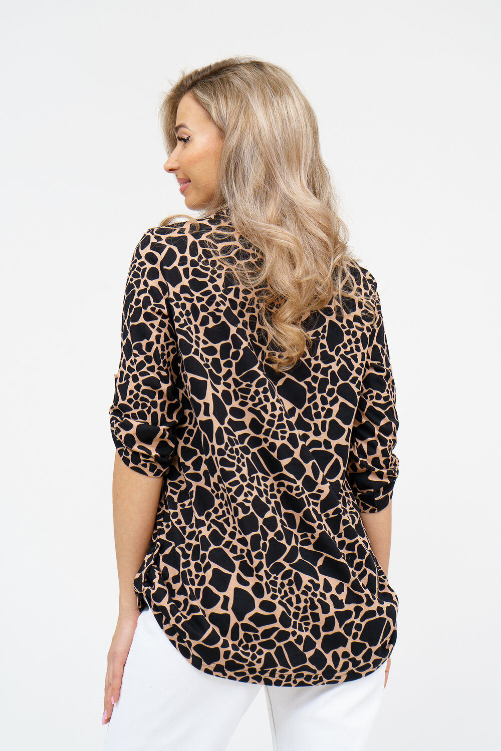 Натали Рубашка 578680 36917 черно-бежевый