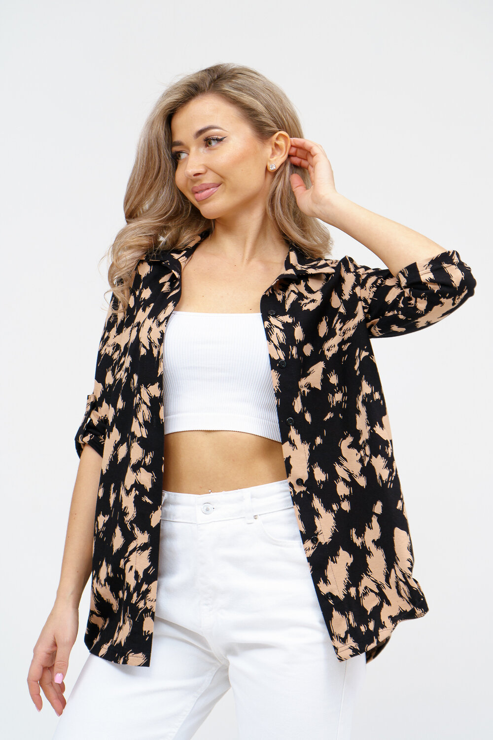 Натали Рубашка 578681 36916 бежевый