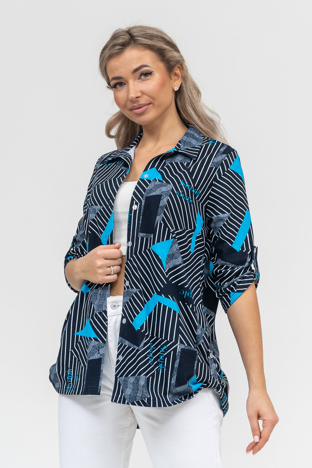 Натали Рубашка 578694 36903 синий