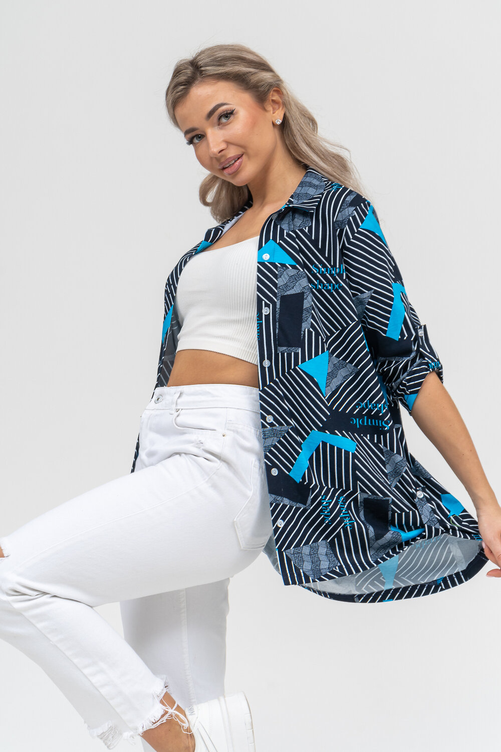 Натали Рубашка 578694 36903 синий