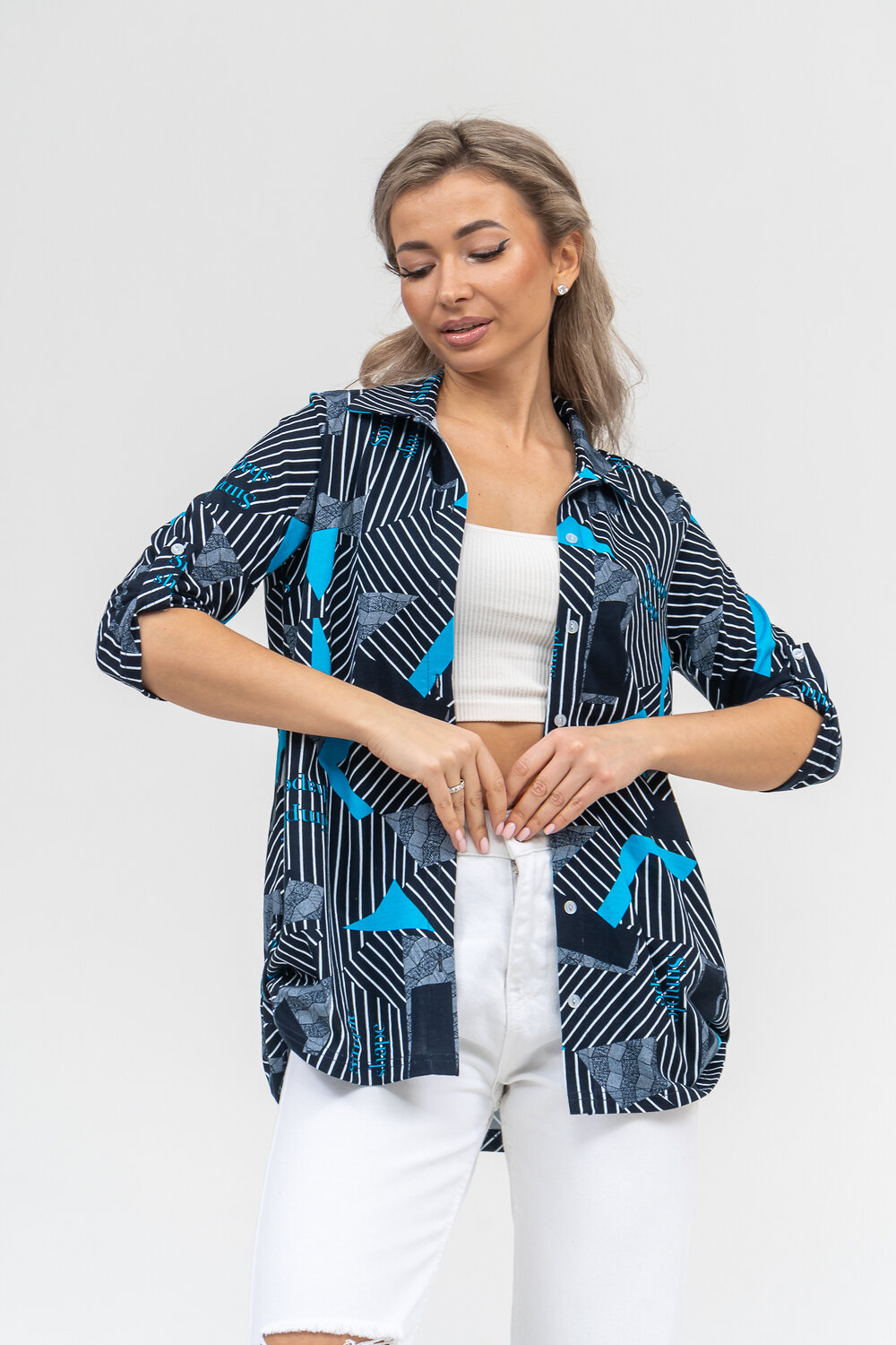 Натали Рубашка 578694 36903 синий