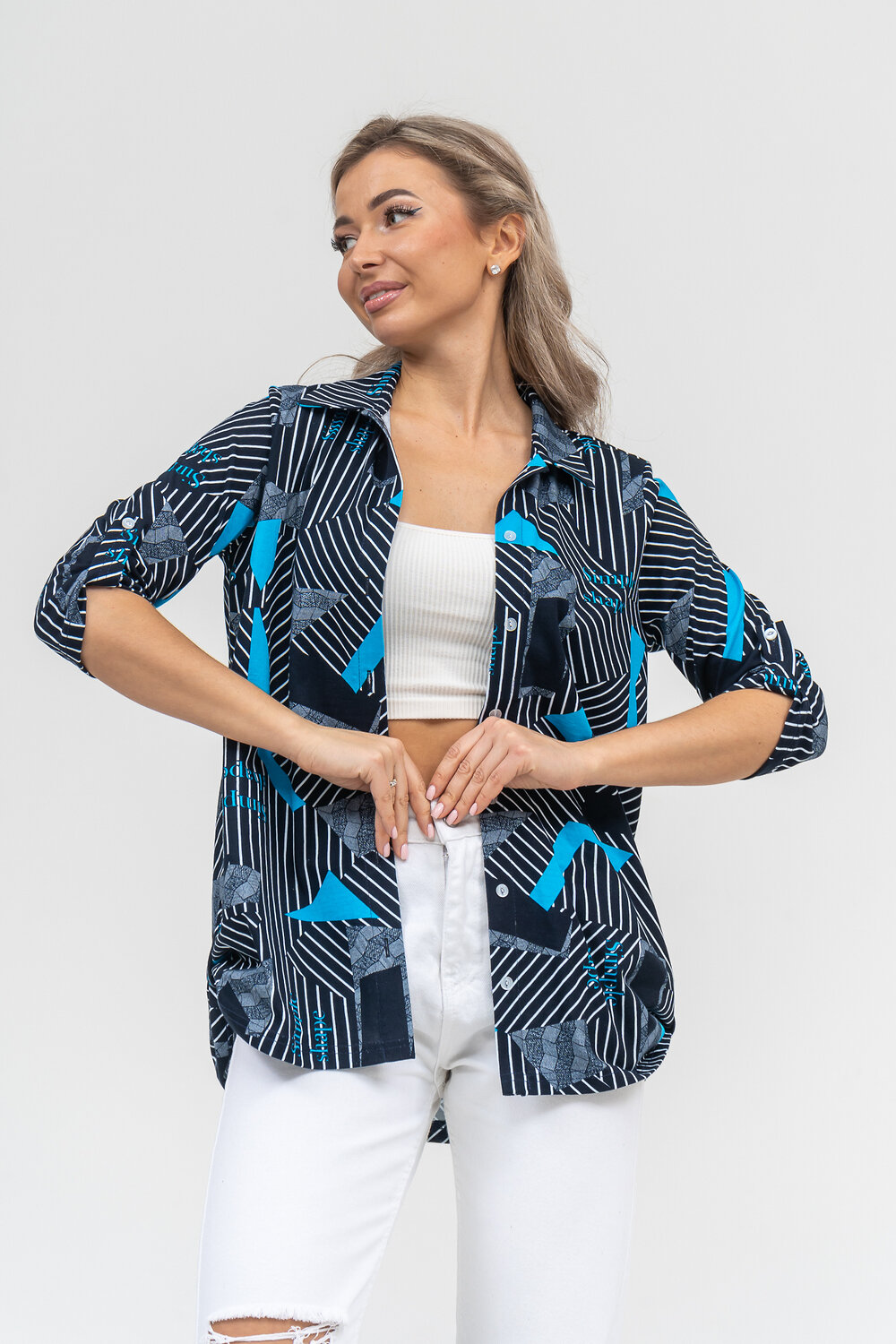 Натали Рубашка 578694 36903 синий