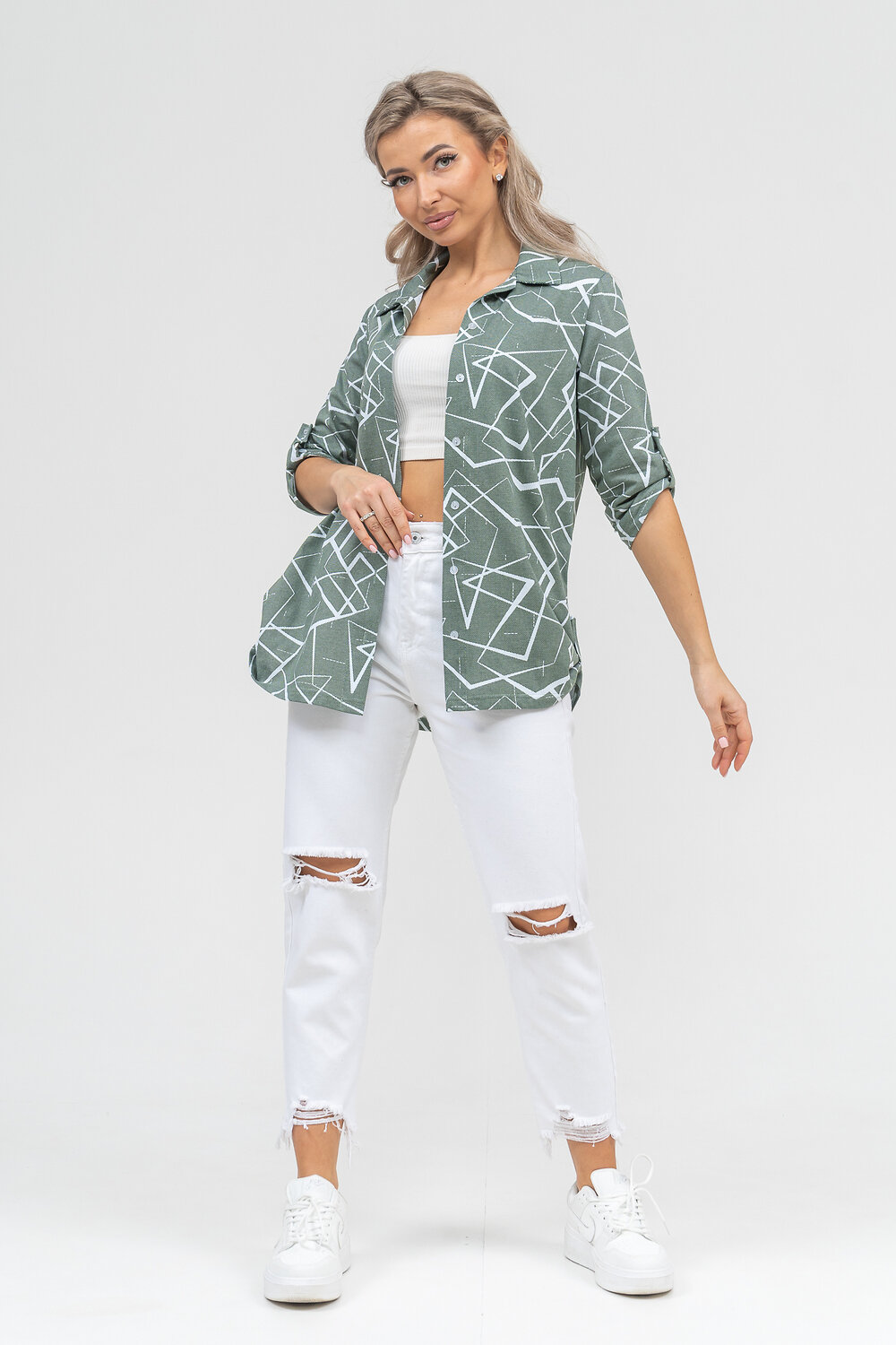 Натали Рубашка 578695 36905 хаки