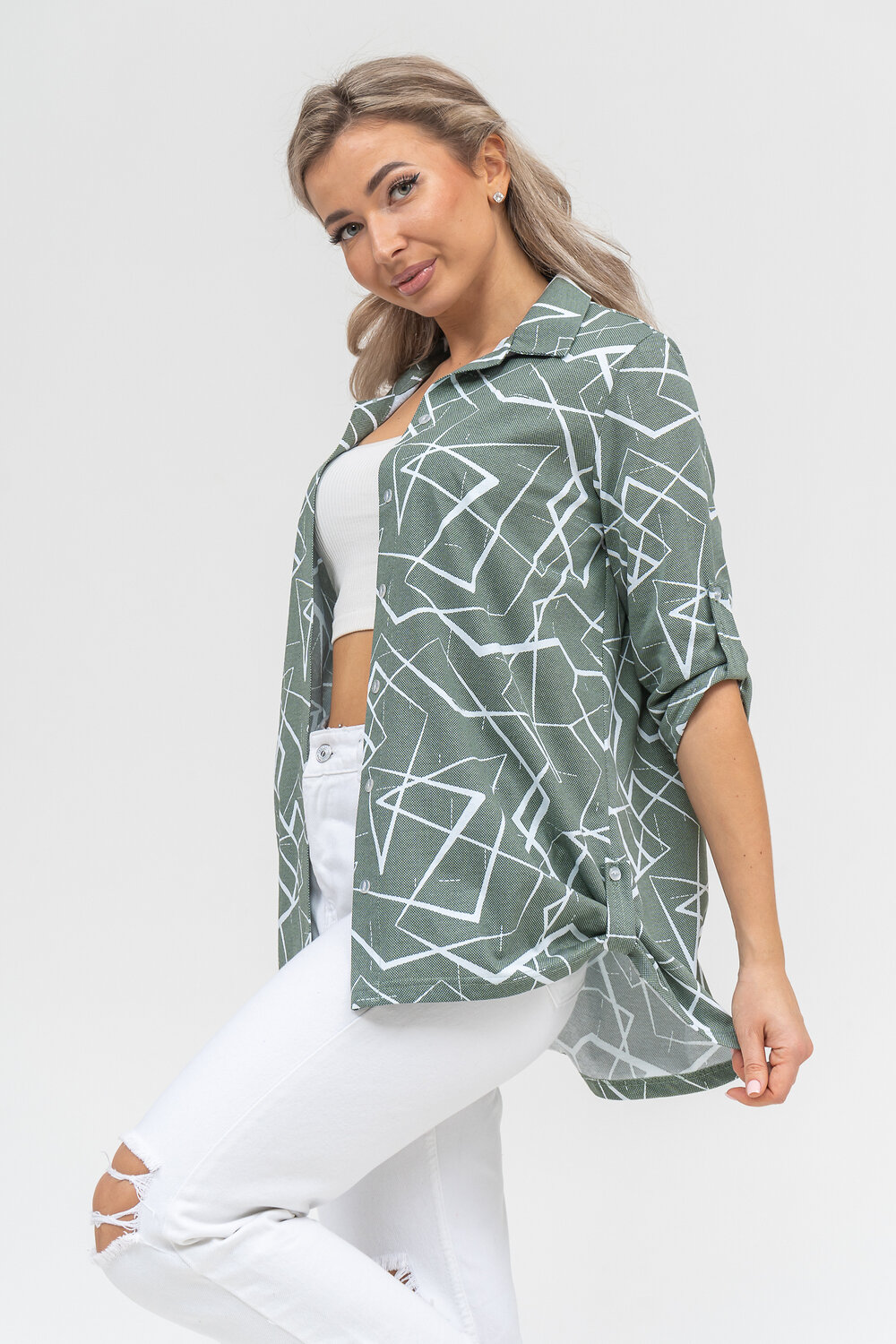 Натали Рубашка 578695 36905 хаки