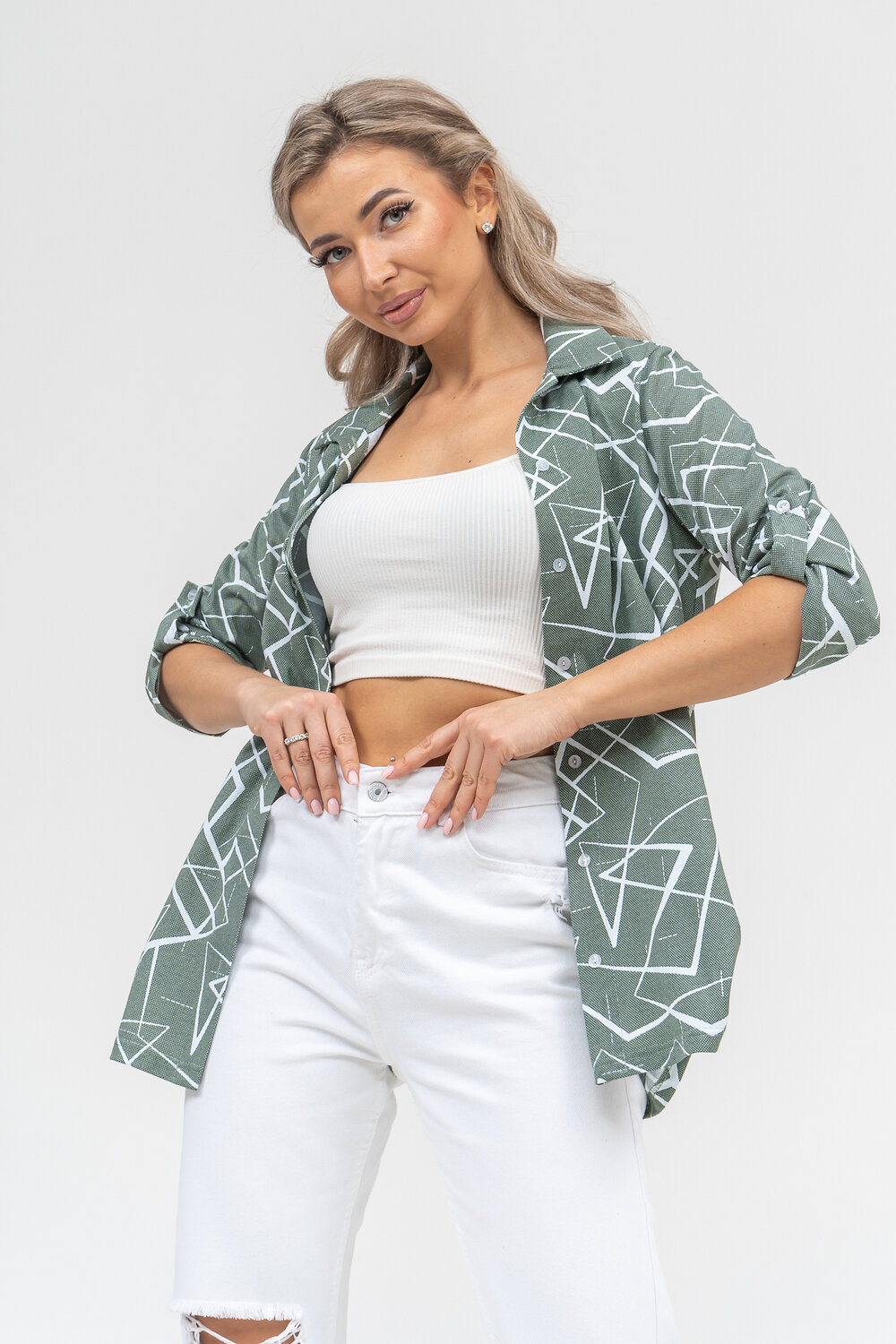 Натали Рубашка 578695 36905 хаки