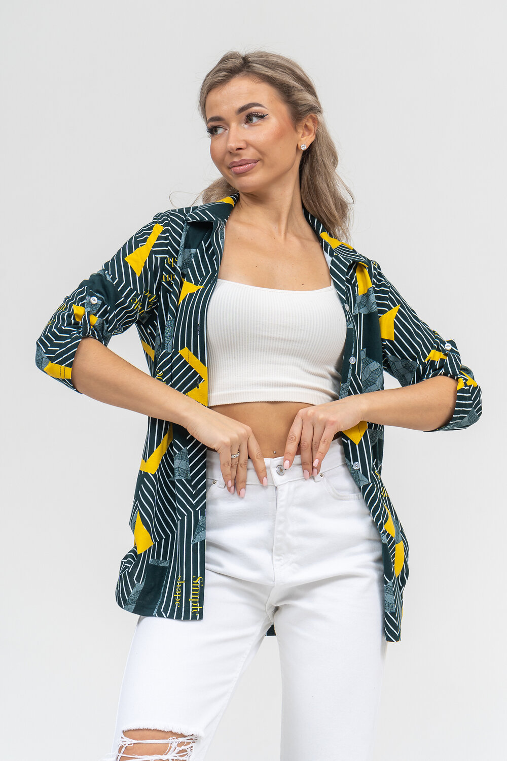 Натали Рубашка 578697 36903 зеленый