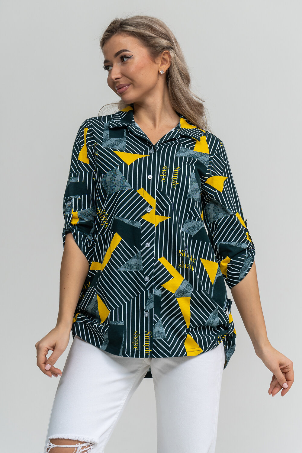 Натали Рубашка 578697 36903 зеленый