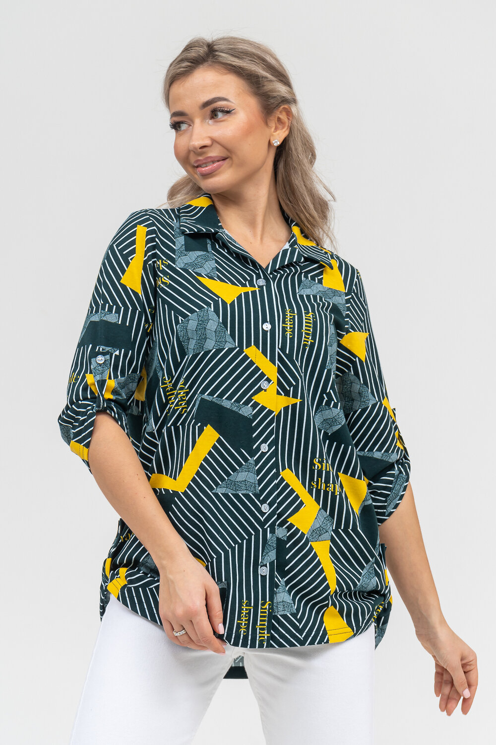 Натали Рубашка 578697 36903 зеленый