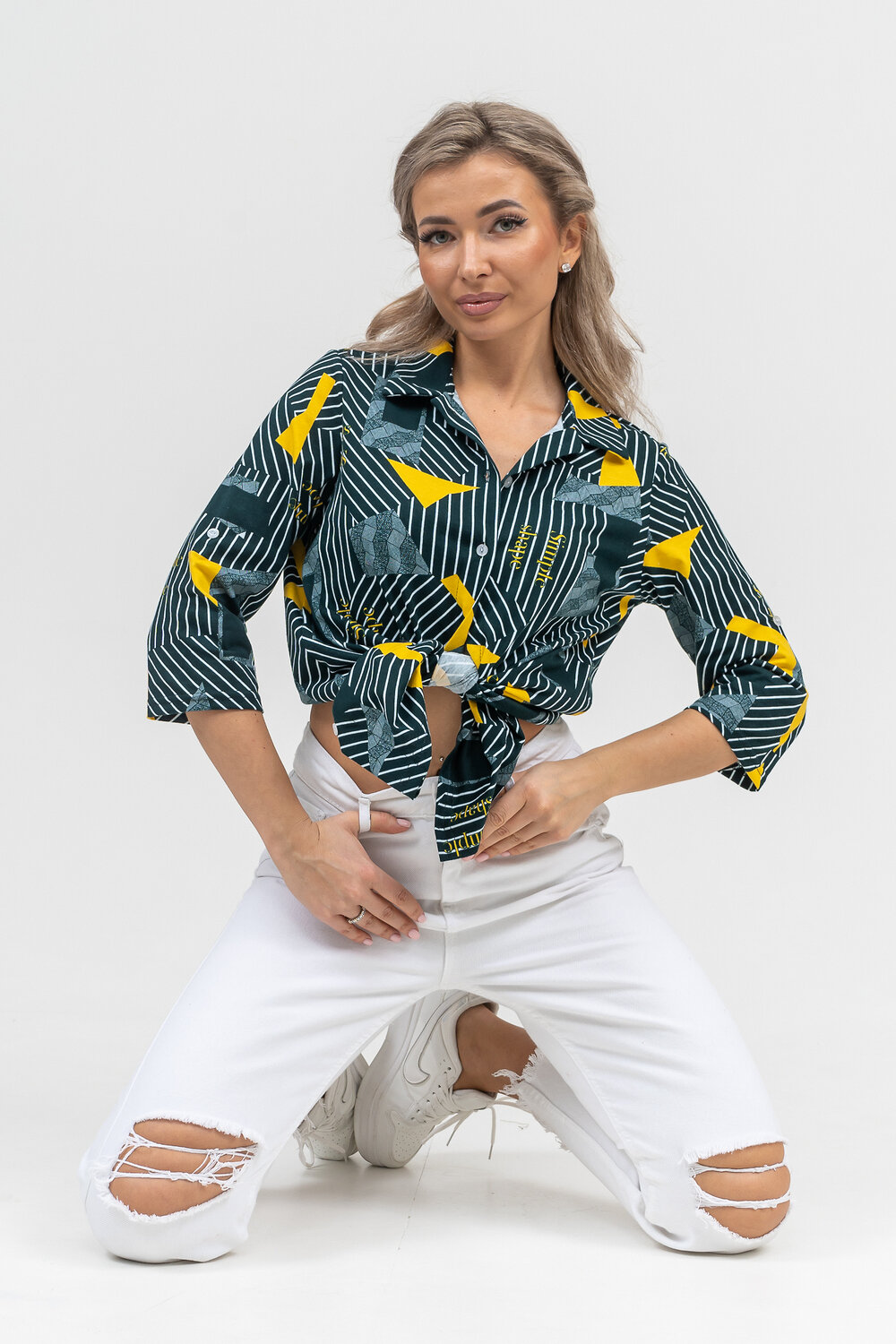 Натали Рубашка 578697 36903 зеленый