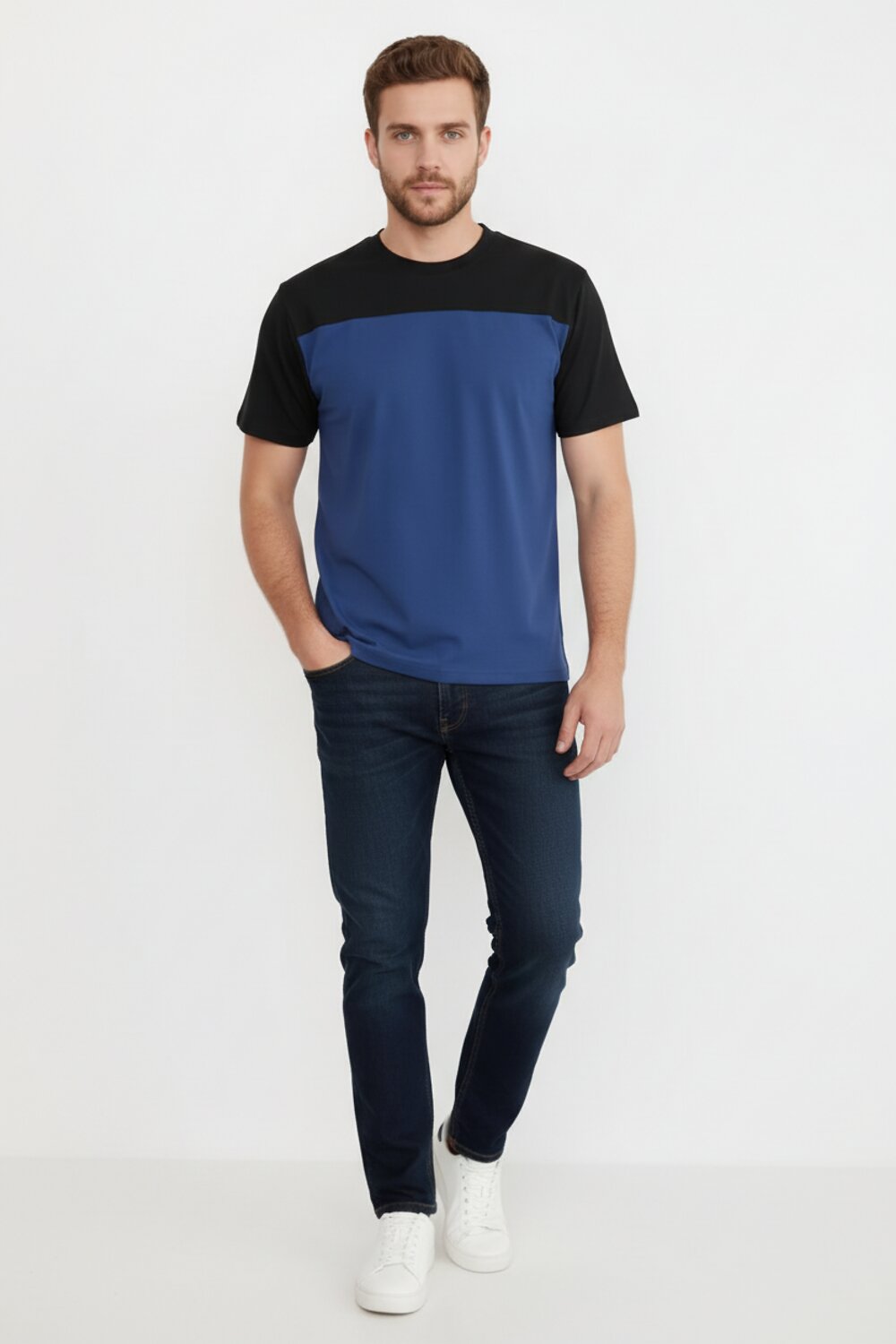 Натали Футболка 578702 14482 темно-синий+черный