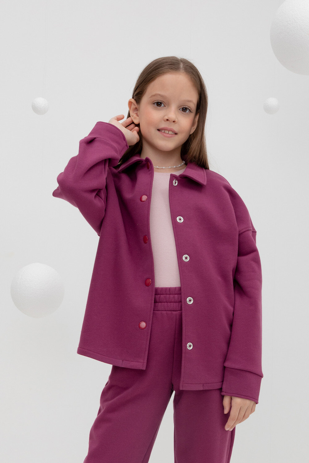 CROCKID Рубашка 578717 КР 302179 фиолетовый