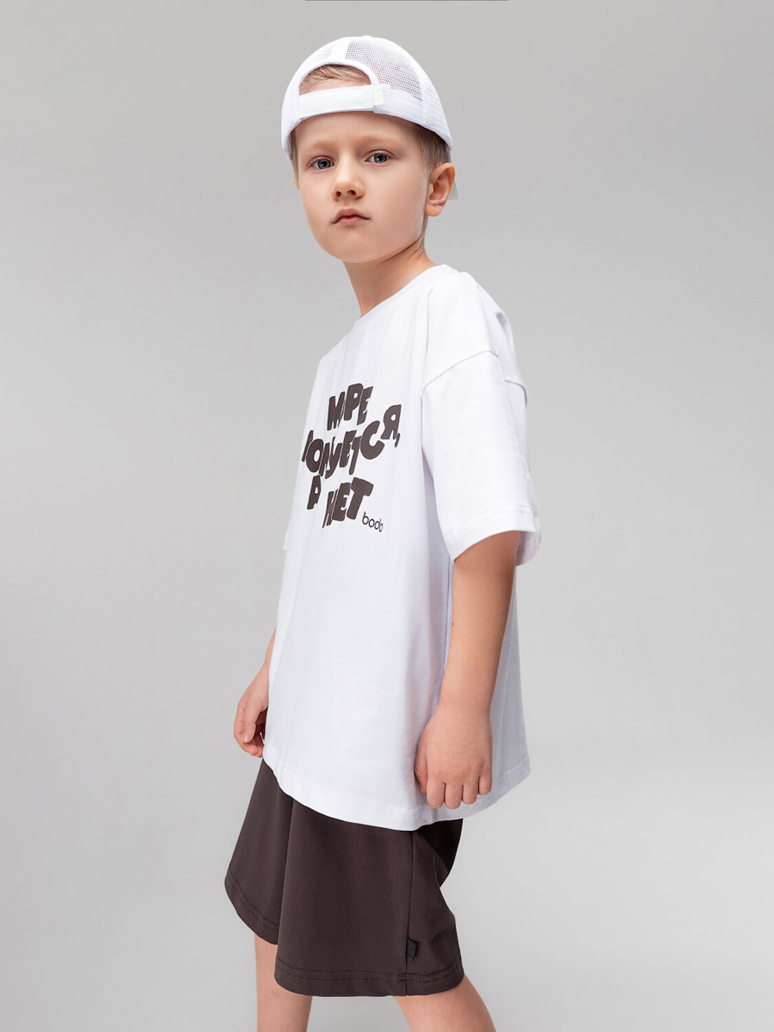 Bodo Футболка 578734 4-454MU белый (коричневый)