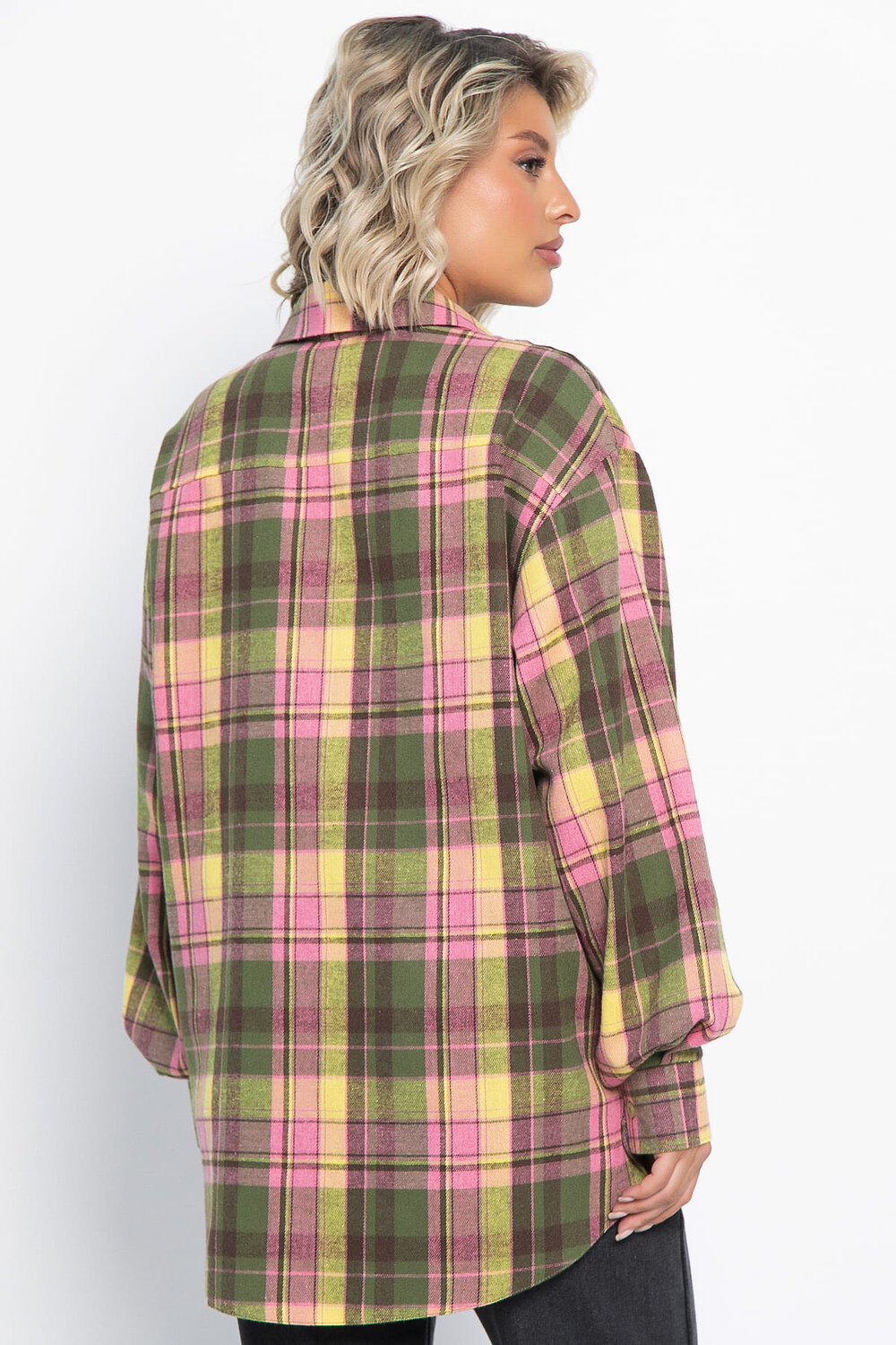 LT Collection Рубашка 578743 Б15106-7М зеленый, розовый